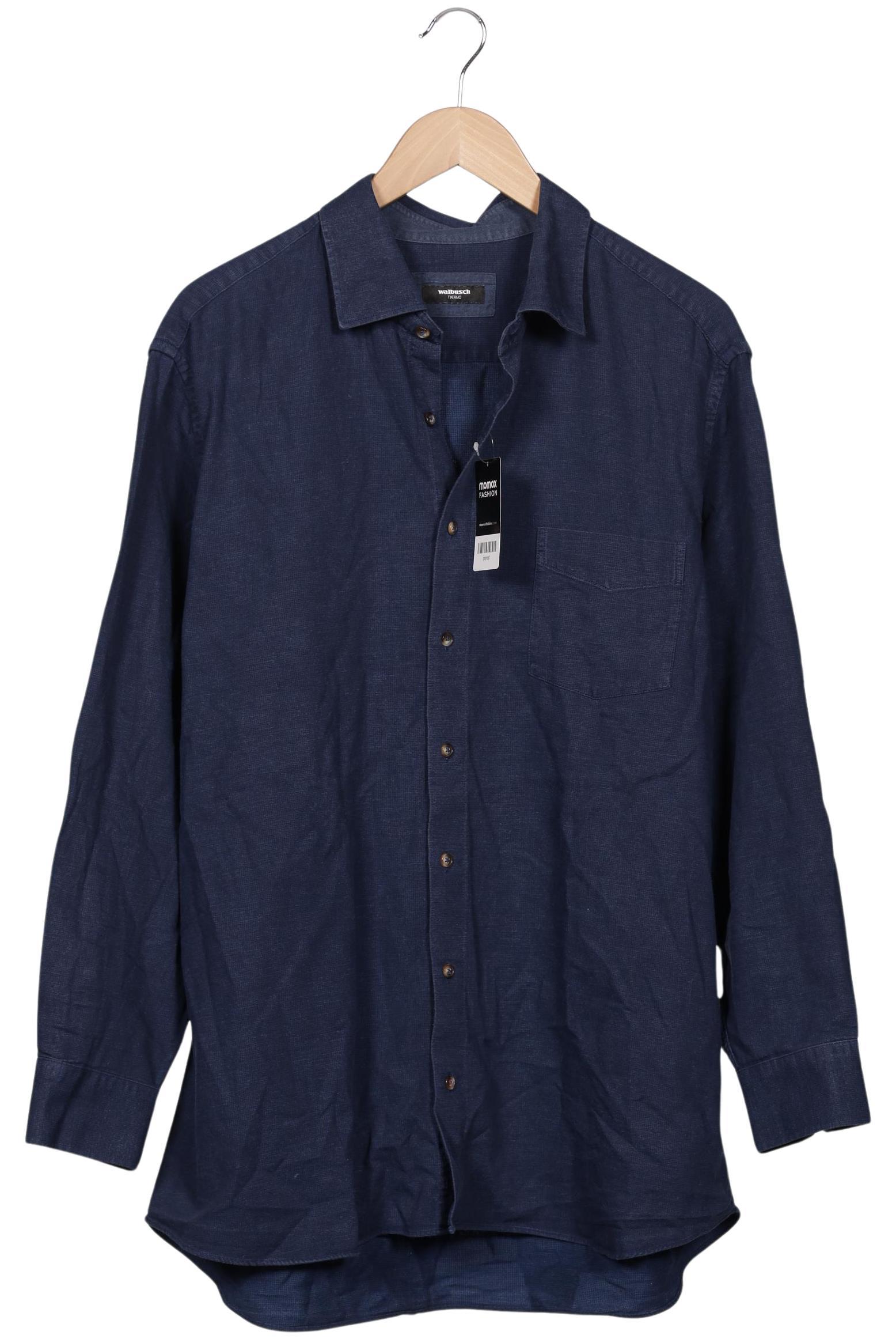 

Walbusch Herren Hemd, marineblau, Gr. 56
