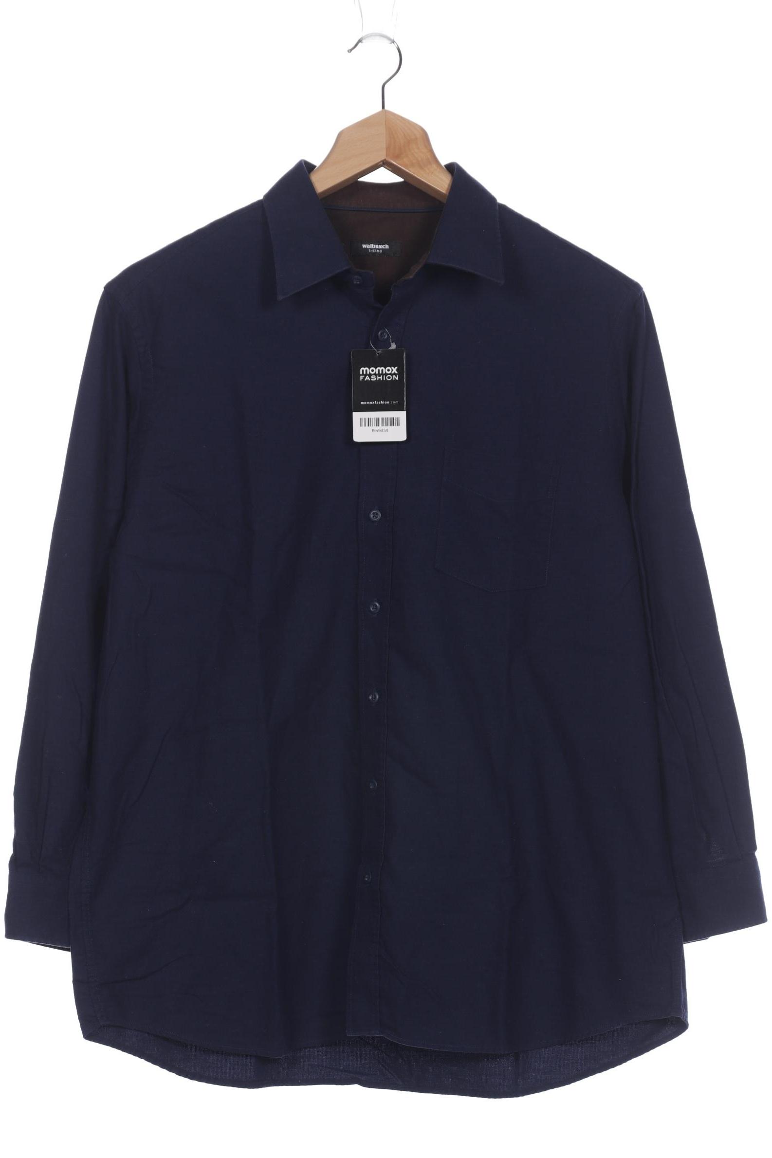 

Walbusch Herren Hemd, marineblau, Gr. 56