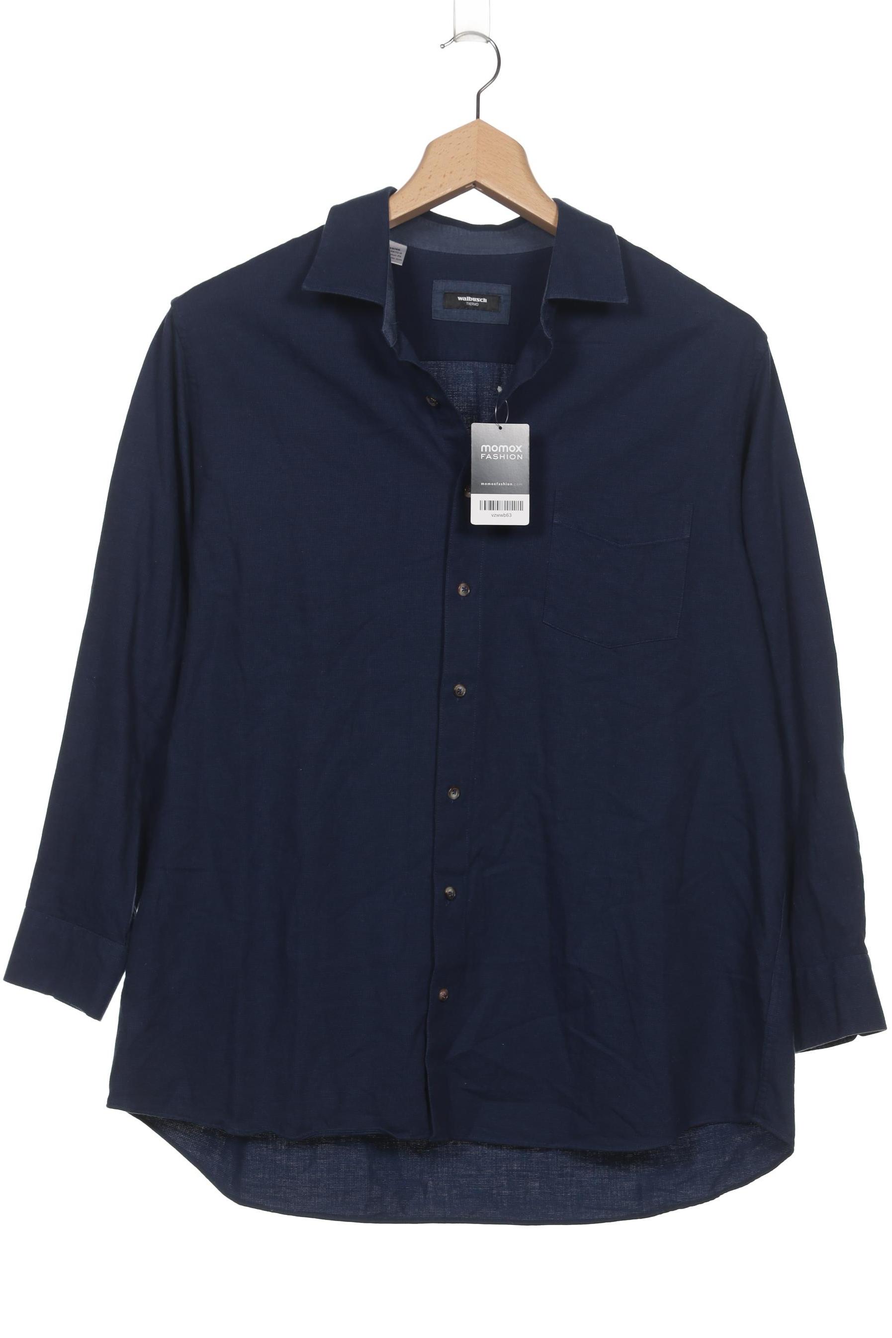 

Walbusch Herren Hemd, marineblau, Gr. 56