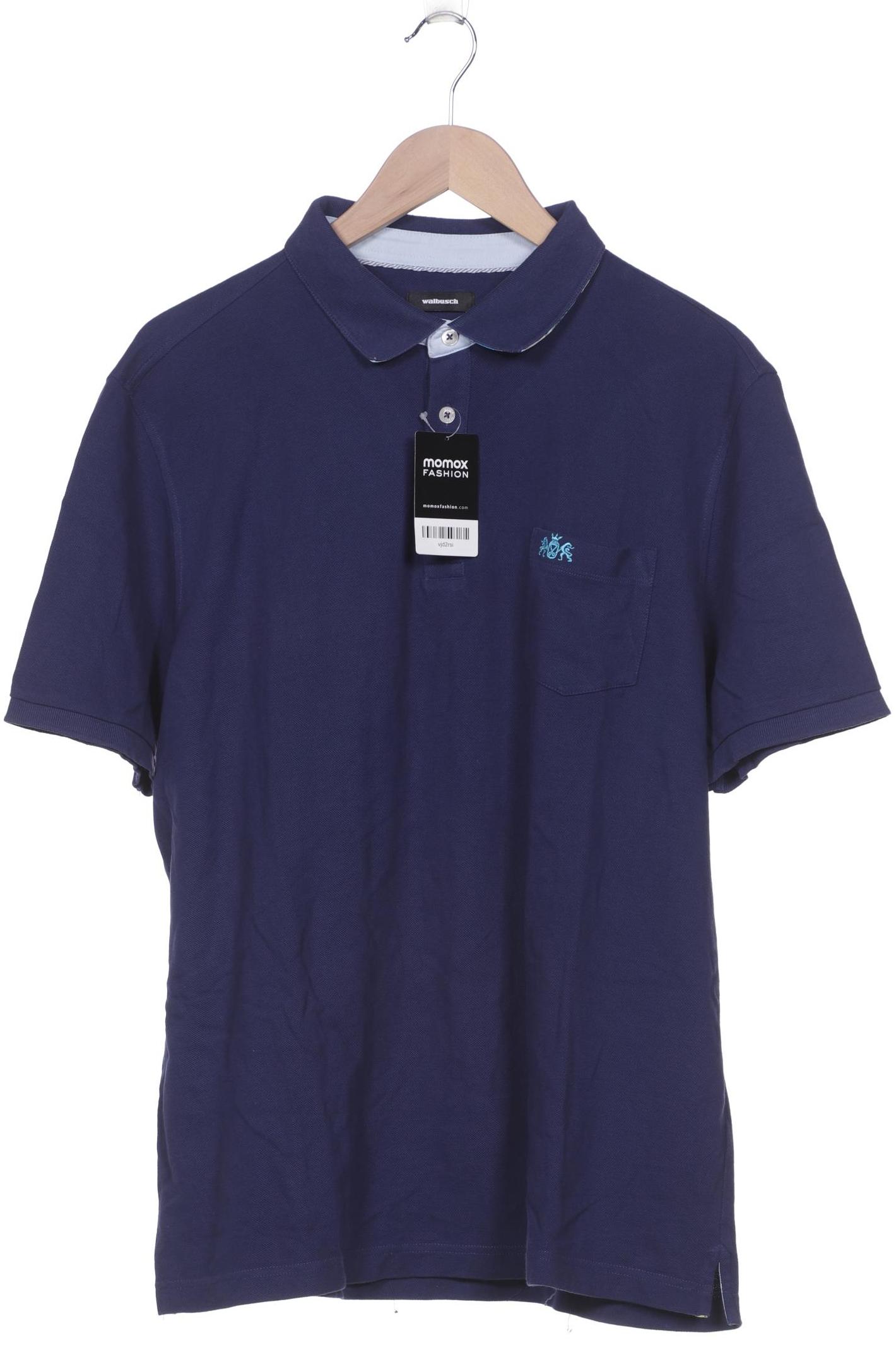 

Walbusch Herren Poloshirt, blau, Gr. 56