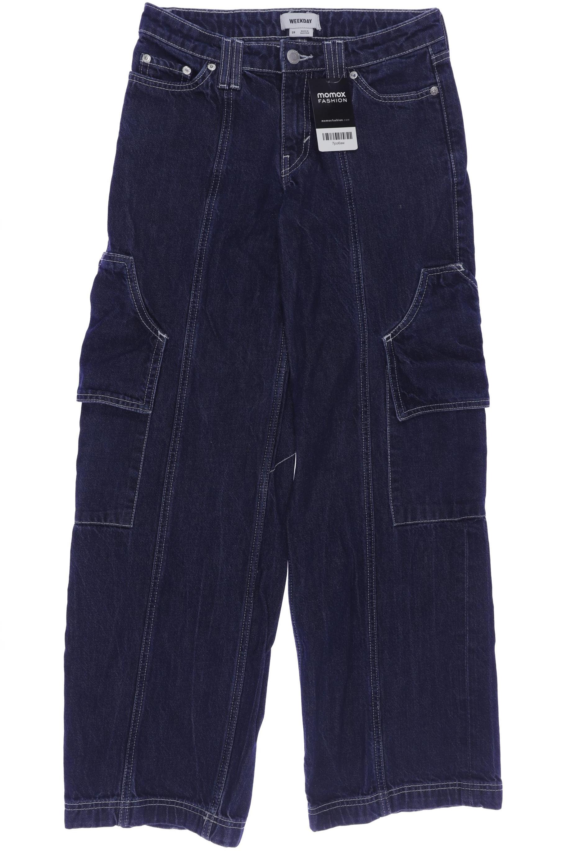 

Weekday Damen Jeans, marineblau, Gr. 25
