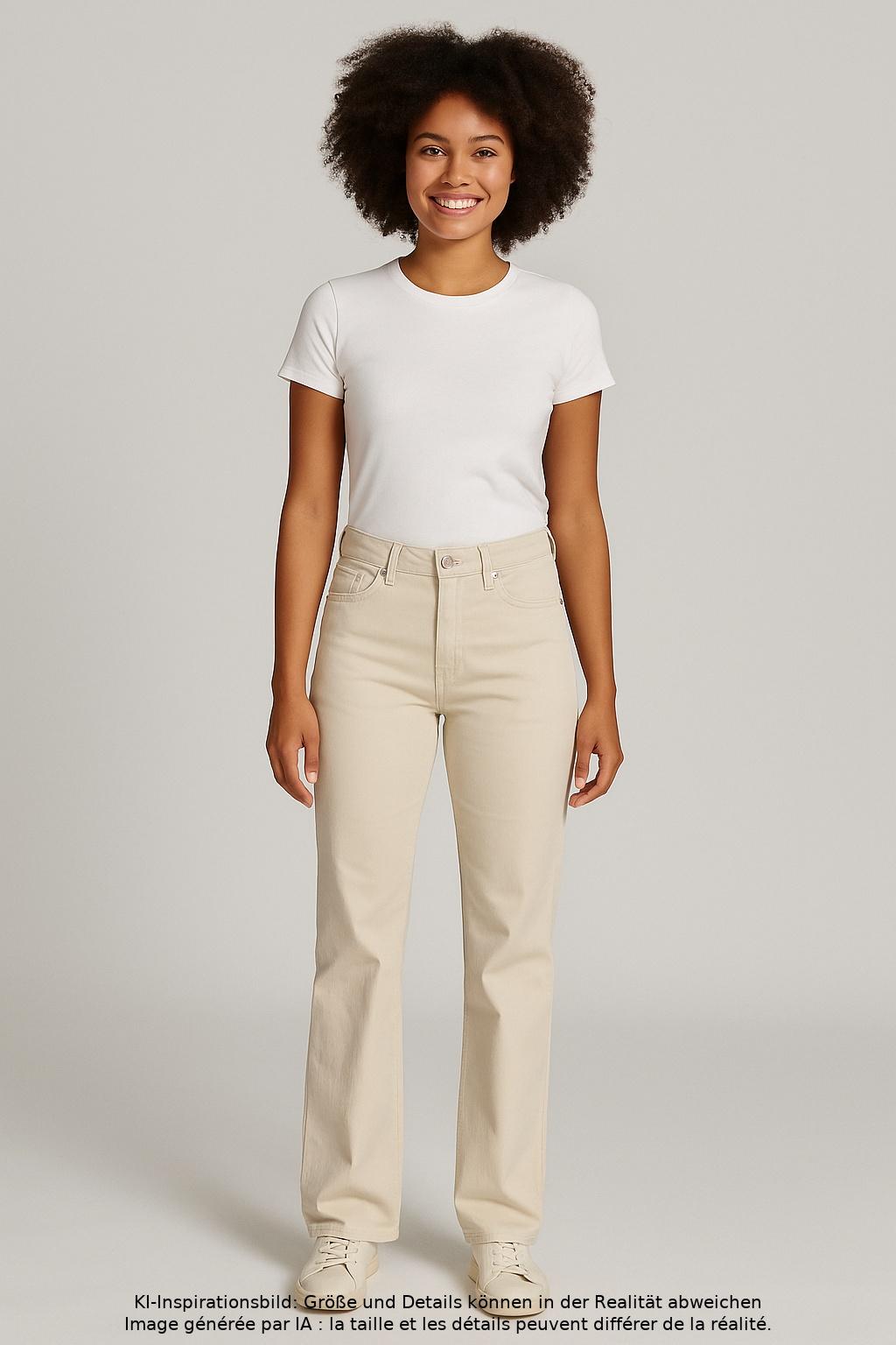 

Weekday Damen Jeans, beige, Gr. 26