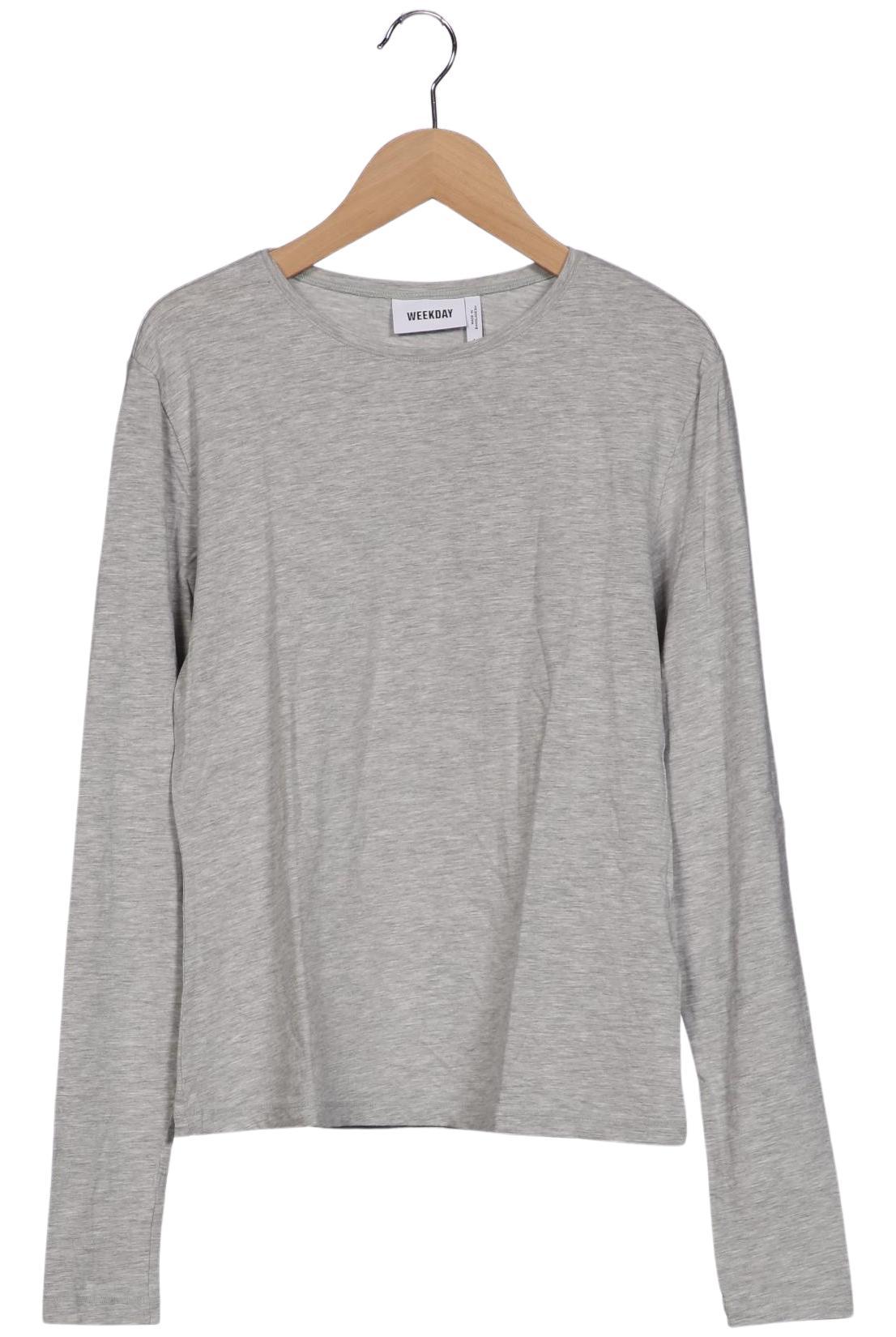

Weekday Damen Langarmshirt, grau, Gr. 42