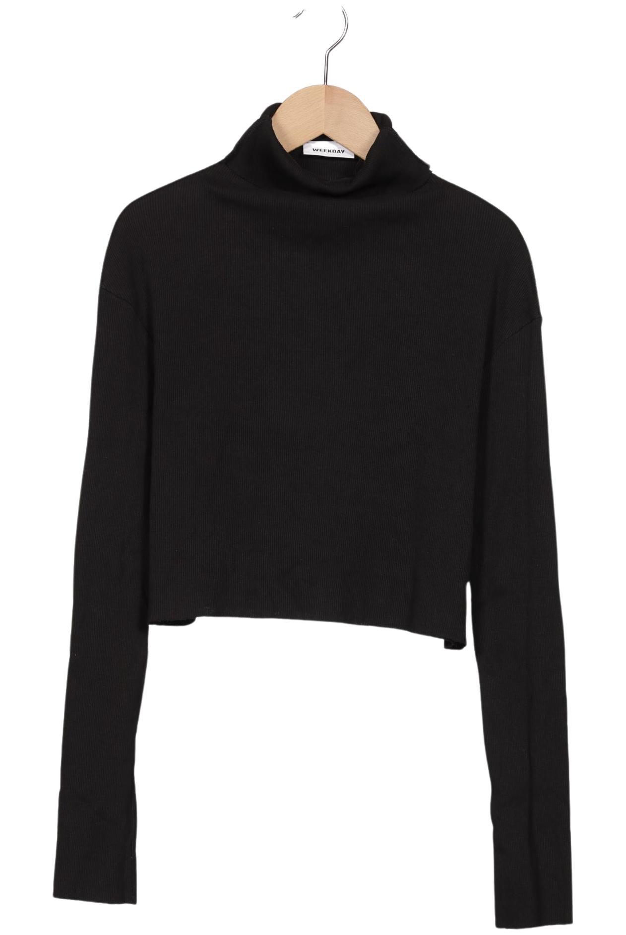 

Weekday Damen Langarmshirt, schwarz, Gr. 34