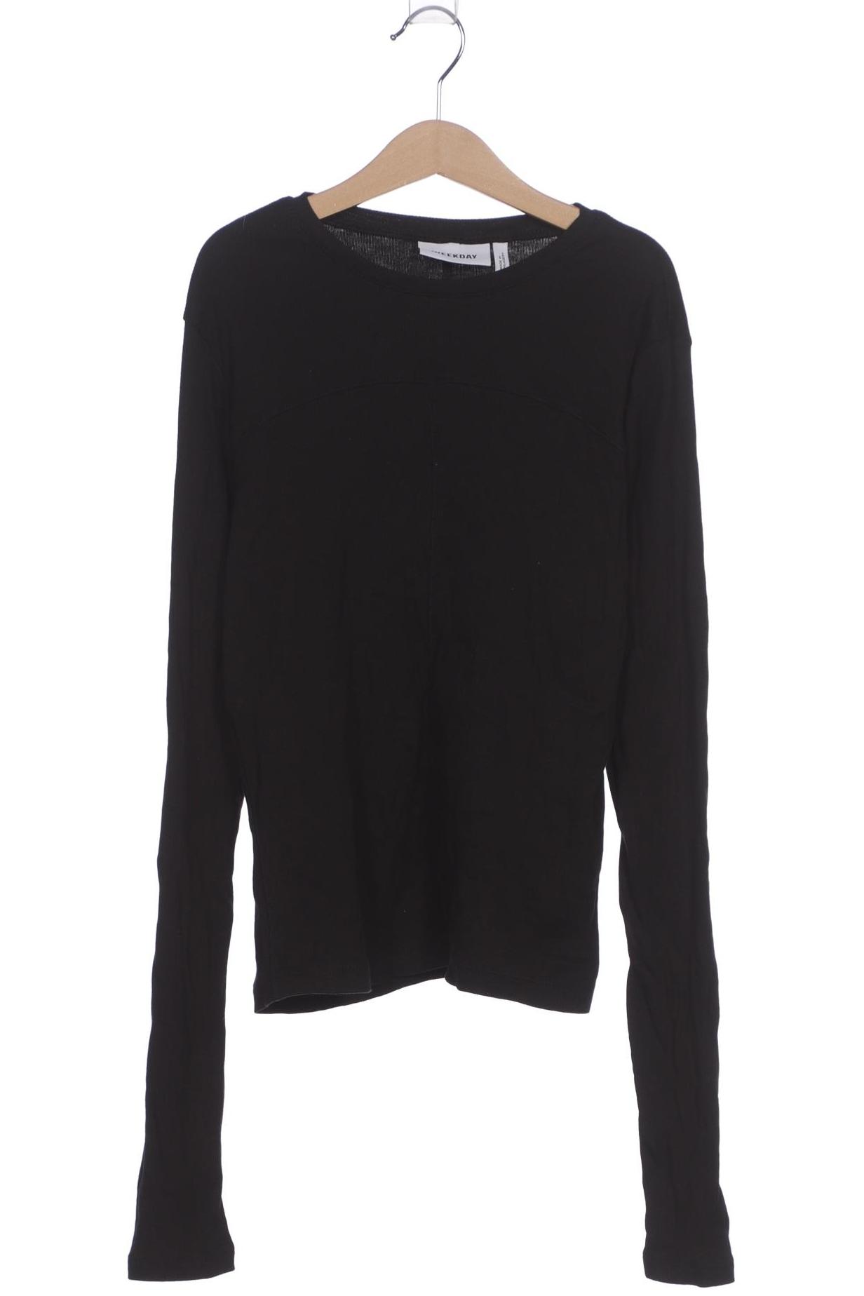 

Weekday Damen Langarmshirt, schwarz, Gr. 38