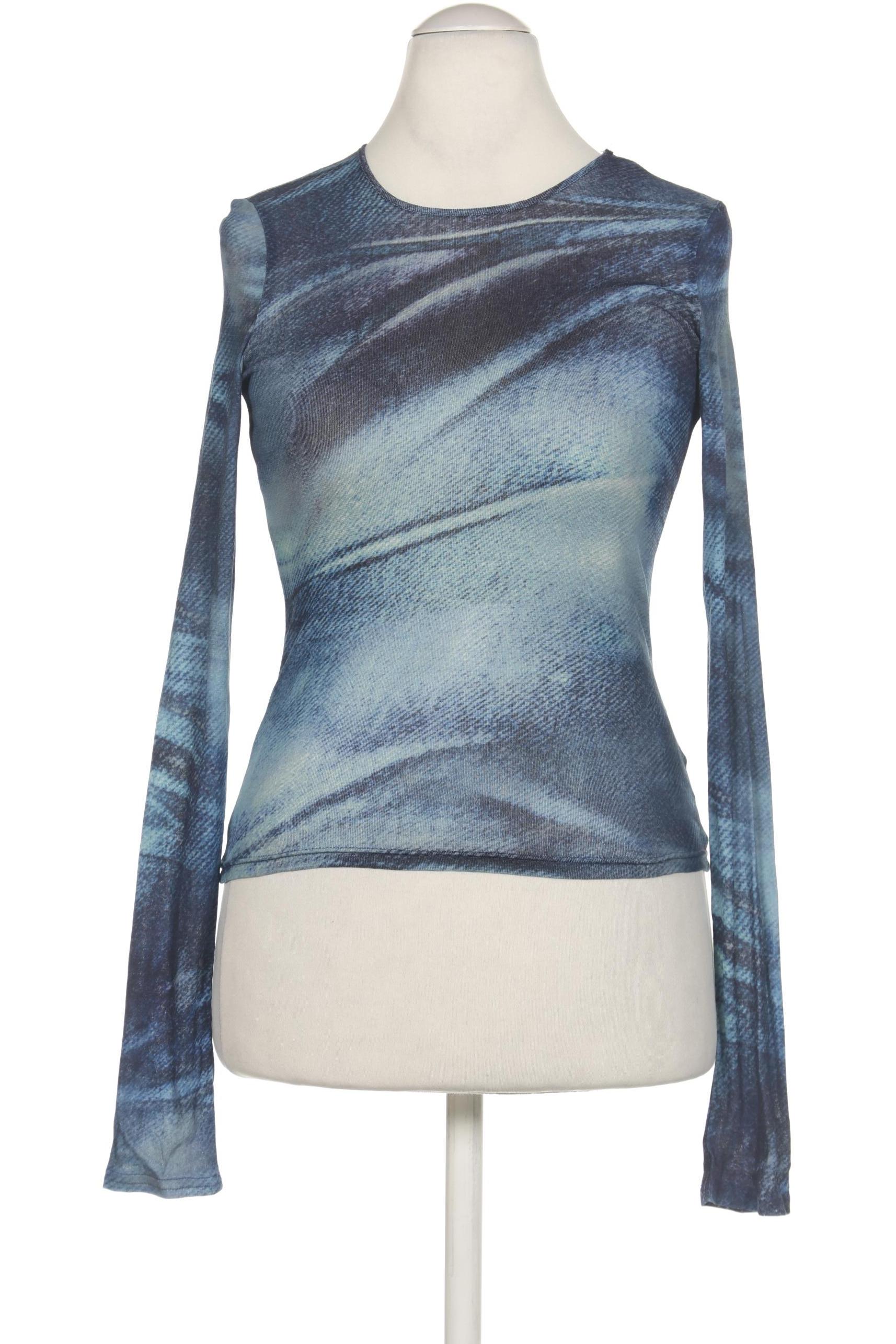 

Weekday Damen Langarmshirt, blau, Gr. 34