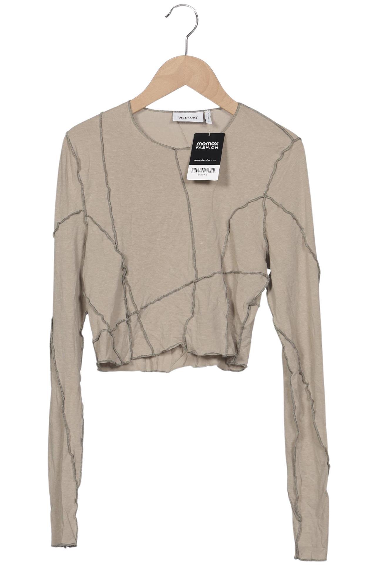 

Weekday Damen Langarmshirt, beige, Gr. 36