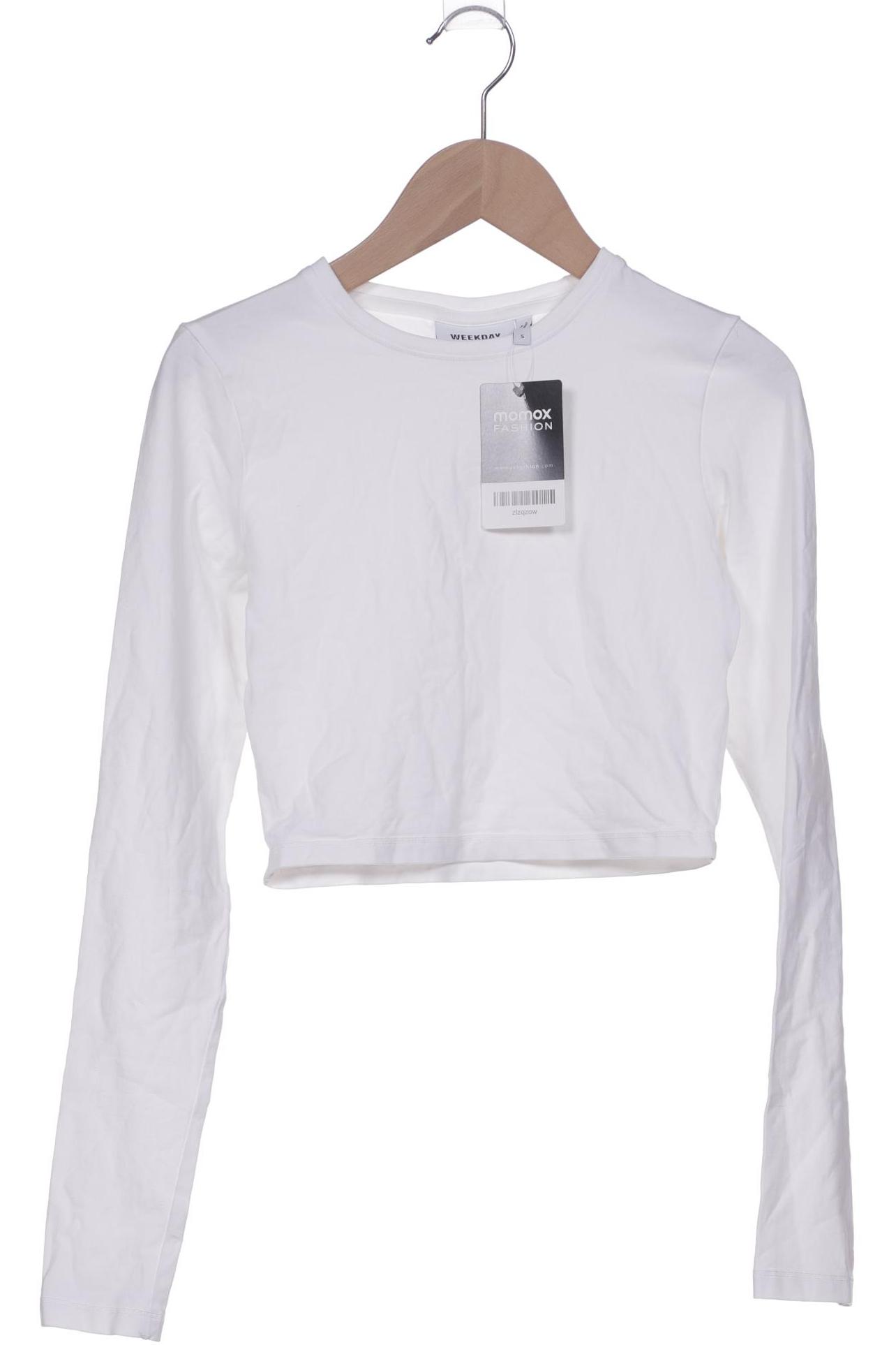 

Weekday Damen Langarmshirt, weiß, Gr. 36