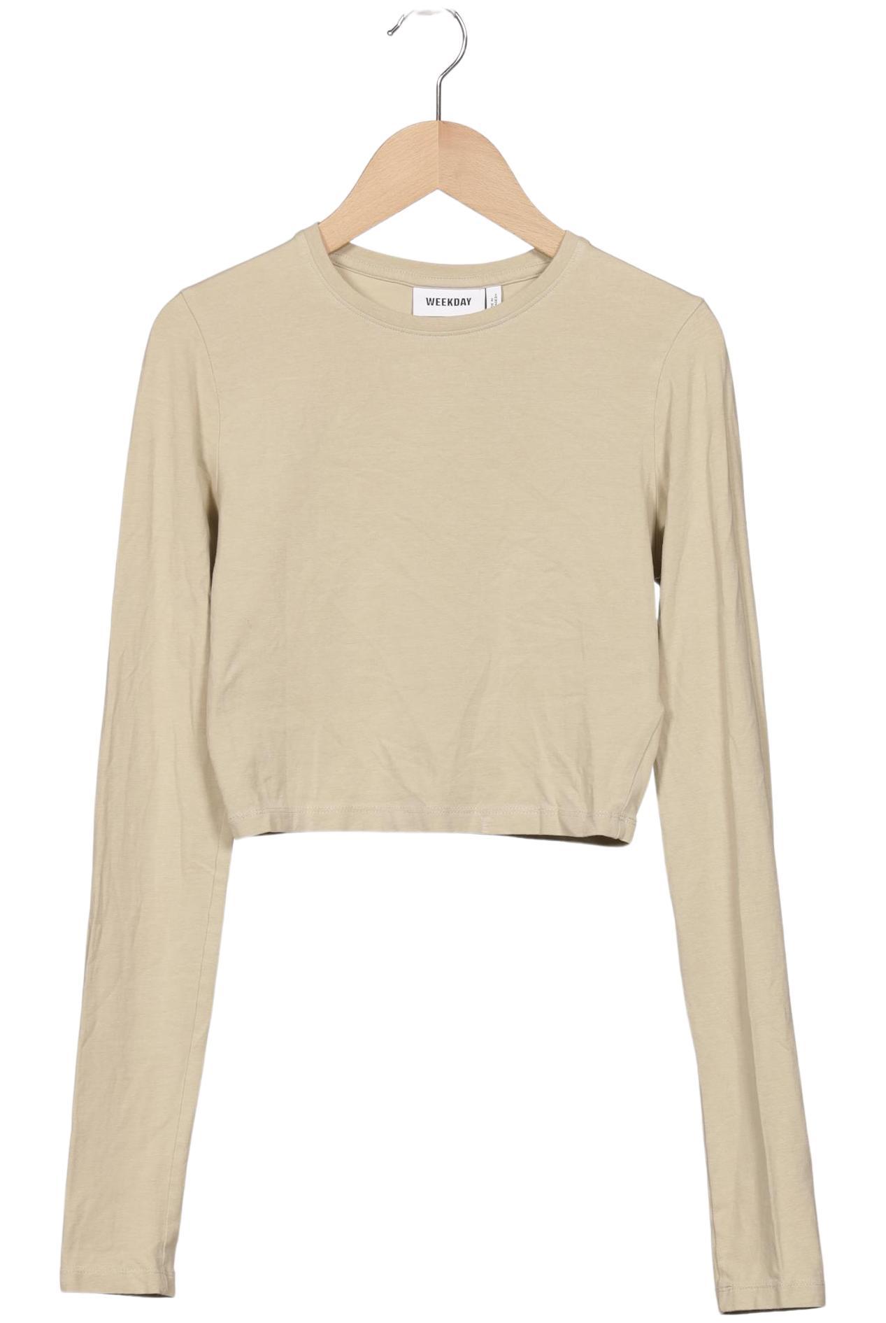 

Weekday Damen Langarmshirt, beige, Gr. 36