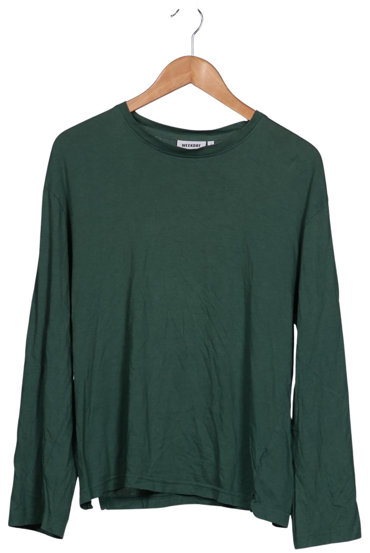 

Weekday Damen Langarmshirt, grün, Gr. 36