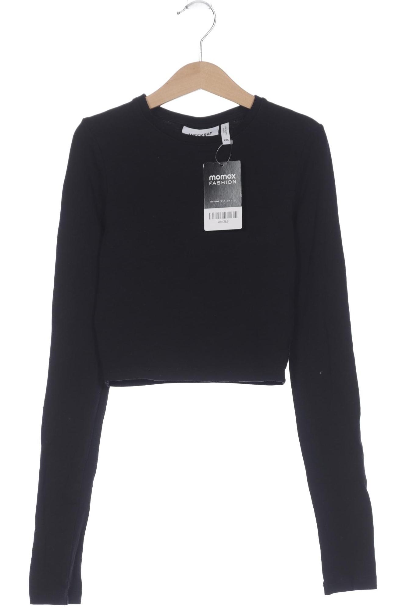 

Weekday Damen Langarmshirt, schwarz, Gr. 32
