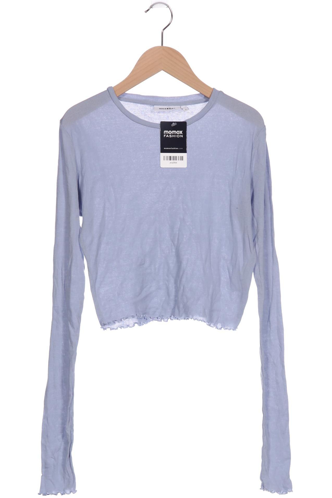 

Weekday Damen Langarmshirt, hellblau, Gr. 36