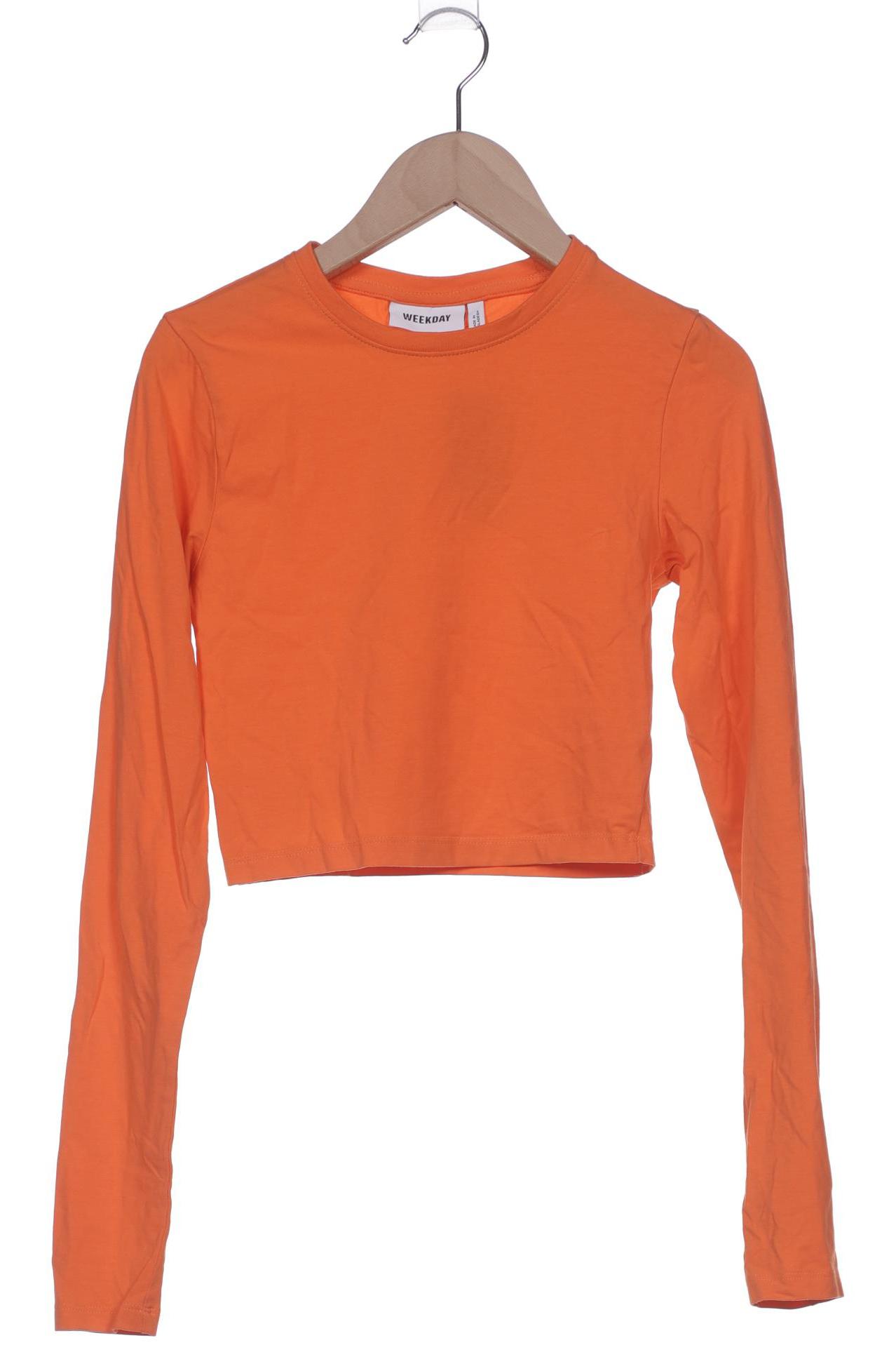 

Weekday Damen Langarmshirt, orange, Gr. 36