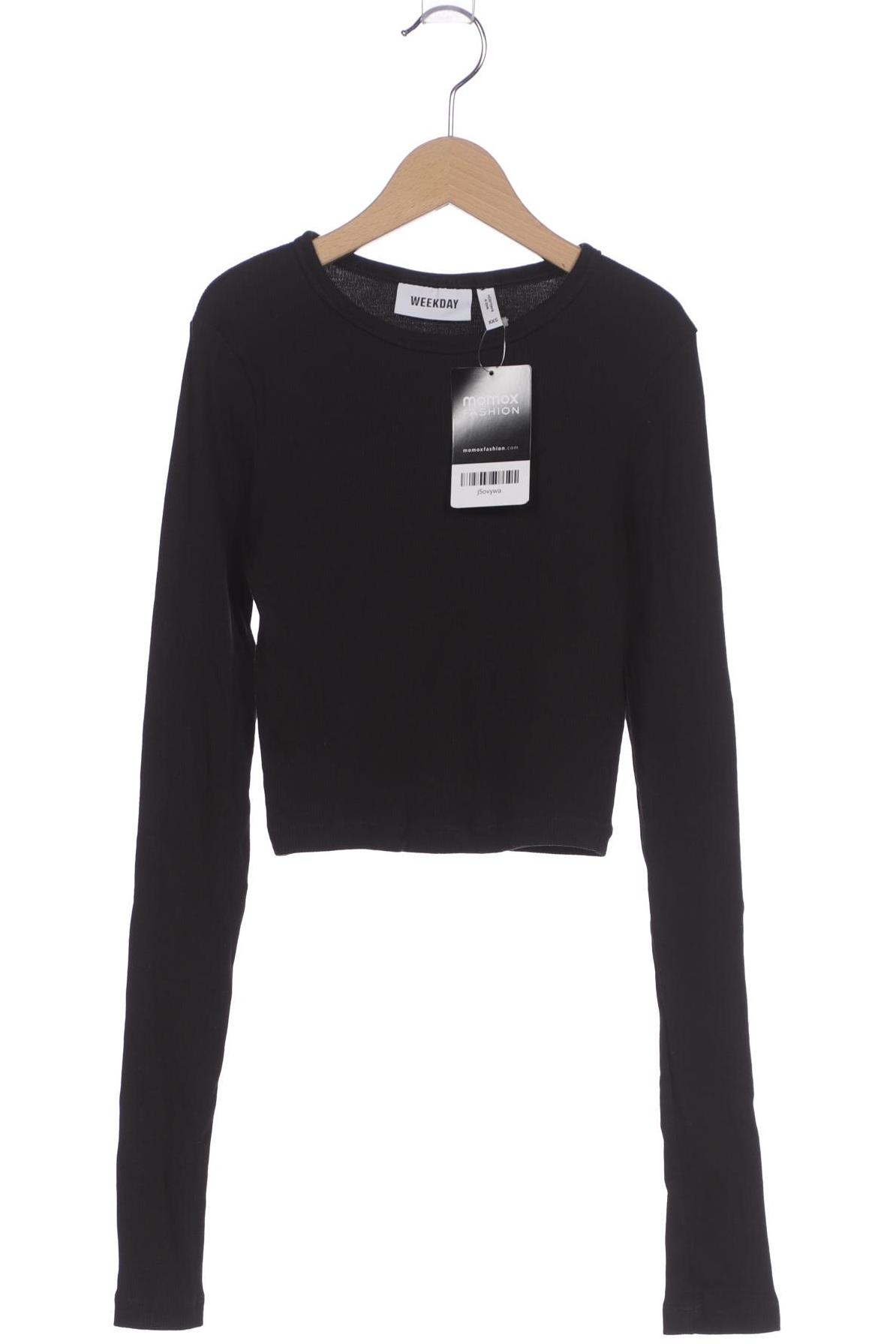 

Weekday Damen Langarmshirt, schwarz, Gr. 32