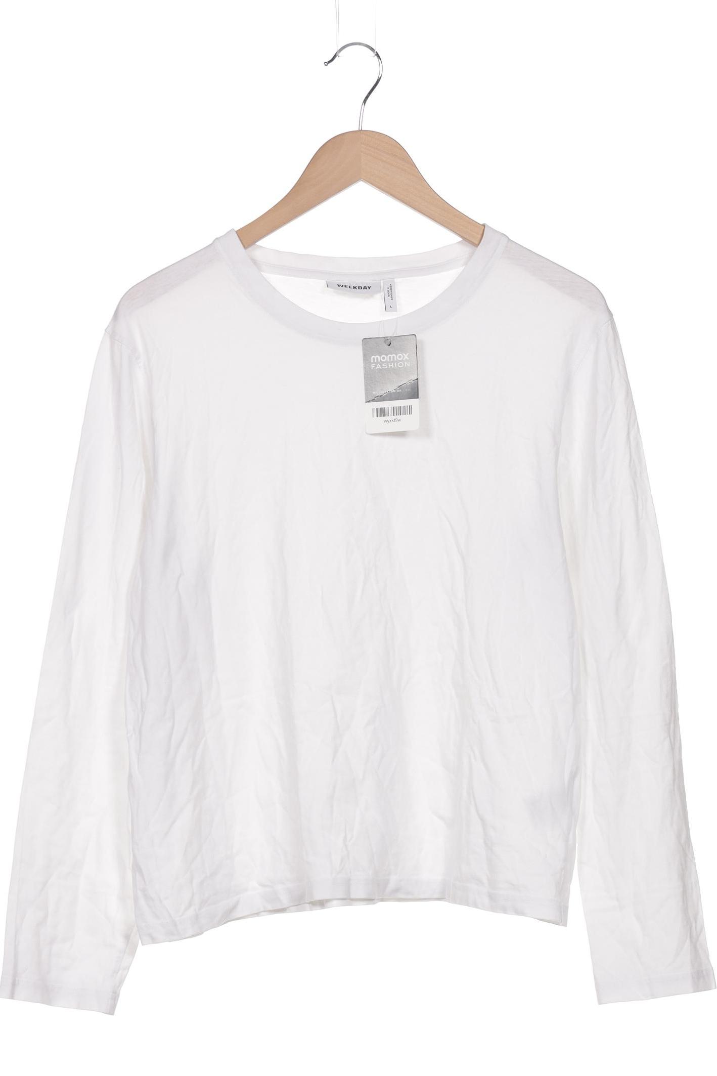 

Weekday Damen Langarmshirt, weiß, Gr. 42