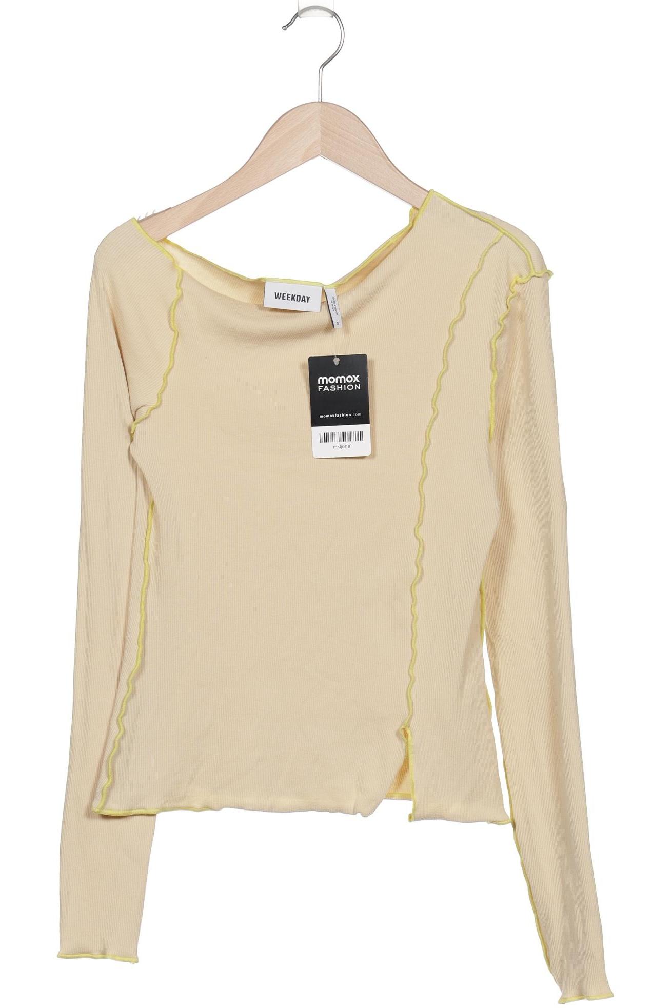 

Weekday Damen Langarmshirt, cremeweiß, Gr. 36