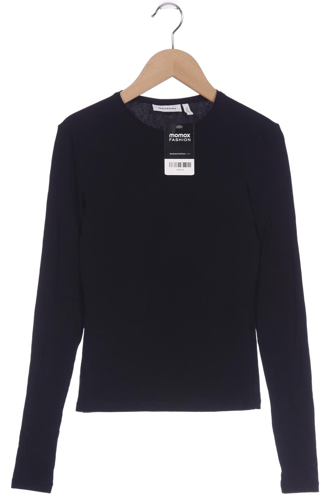 

Weekday Damen Langarmshirt, schwarz, Gr. 36