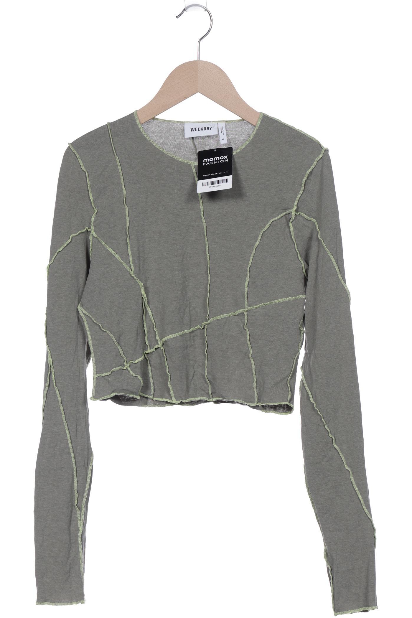 

Weekday Damen Langarmshirt, grün, Gr. 38