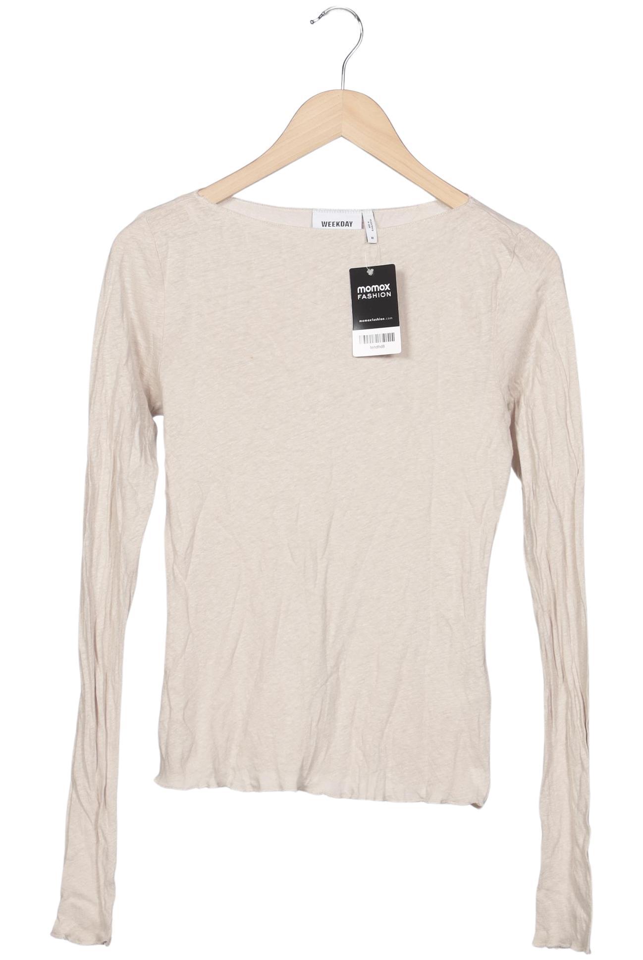 

Weekday Damen Langarmshirt, beige, Gr. 38