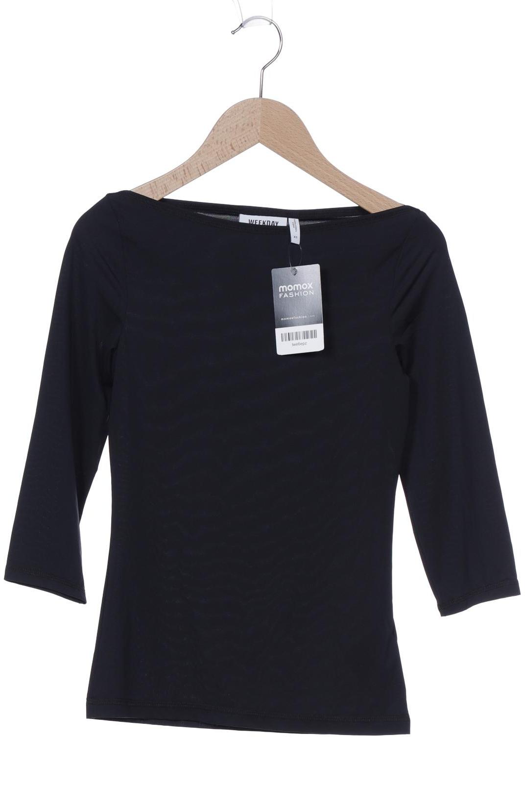 

Weekday Damen Langarmshirt, schwarz, Gr. 34