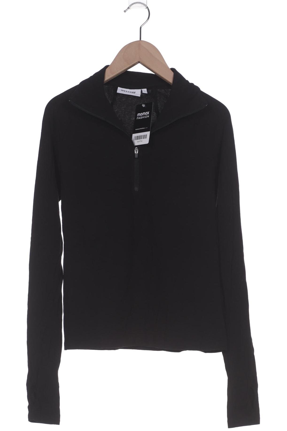 

Weekday Damen Langarmshirt, schwarz, Gr. 38
