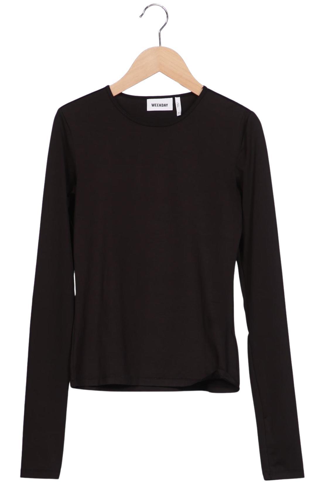 

Weekday Damen Langarmshirt, schwarz, Gr. 36