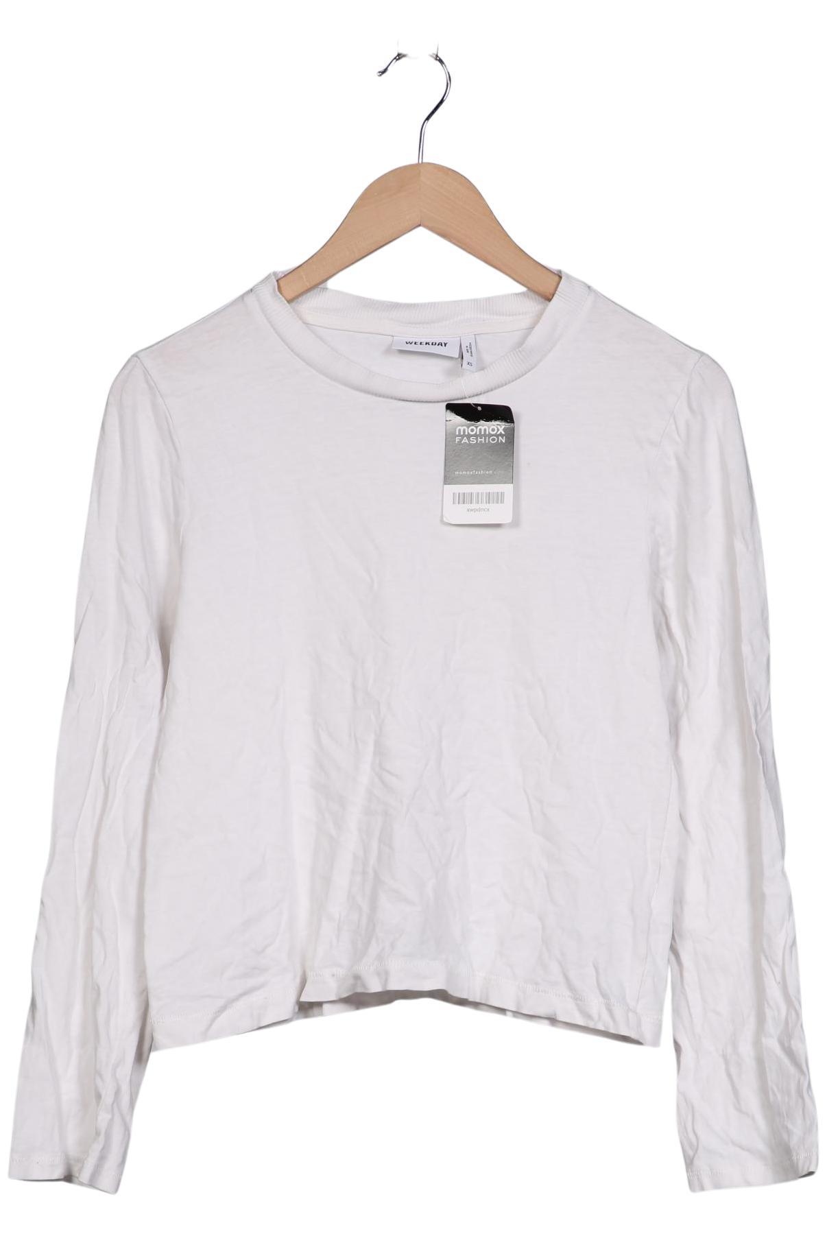 

Weekday Damen Langarmshirt, weiß, Gr. 34