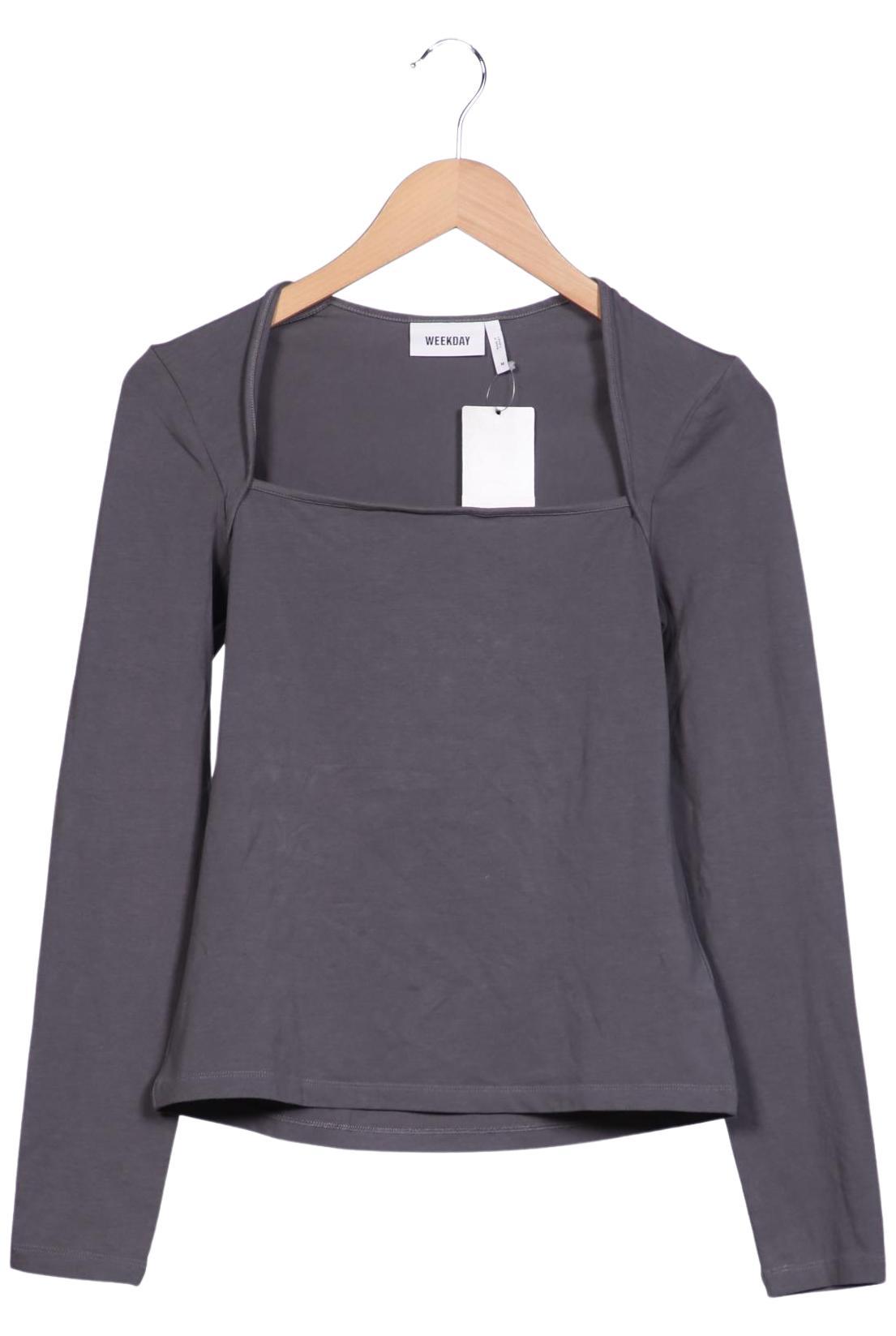 

Weekday Damen Langarmshirt, grau, Gr. 38