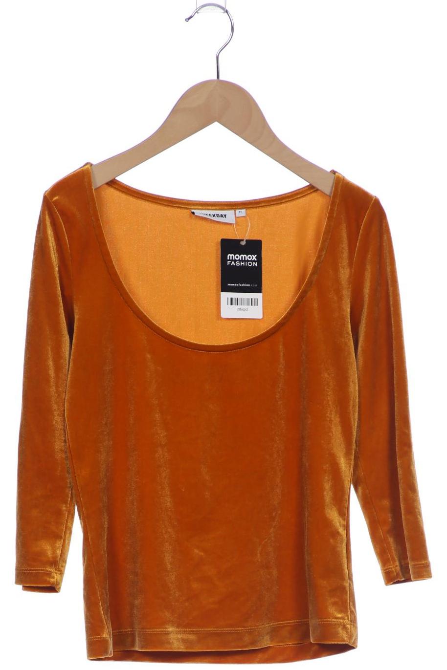 

Weekday Damen Langarmshirt, orange, Gr. 34