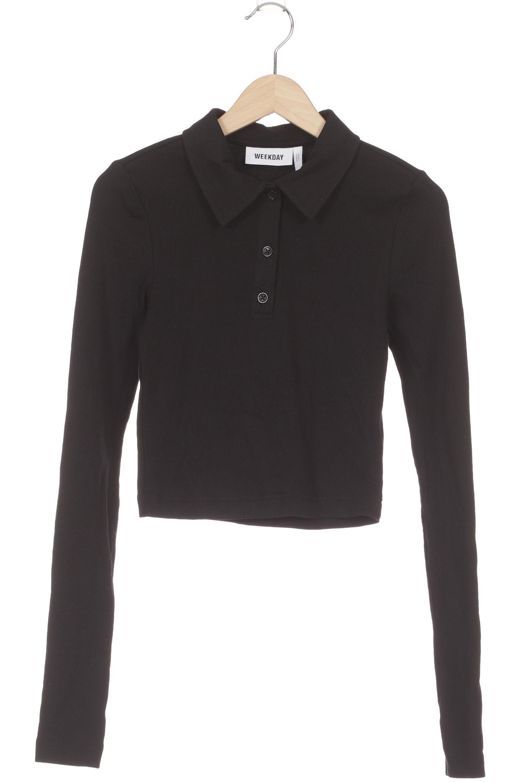 

Weekday Damen Poloshirt, schwarz, Gr.