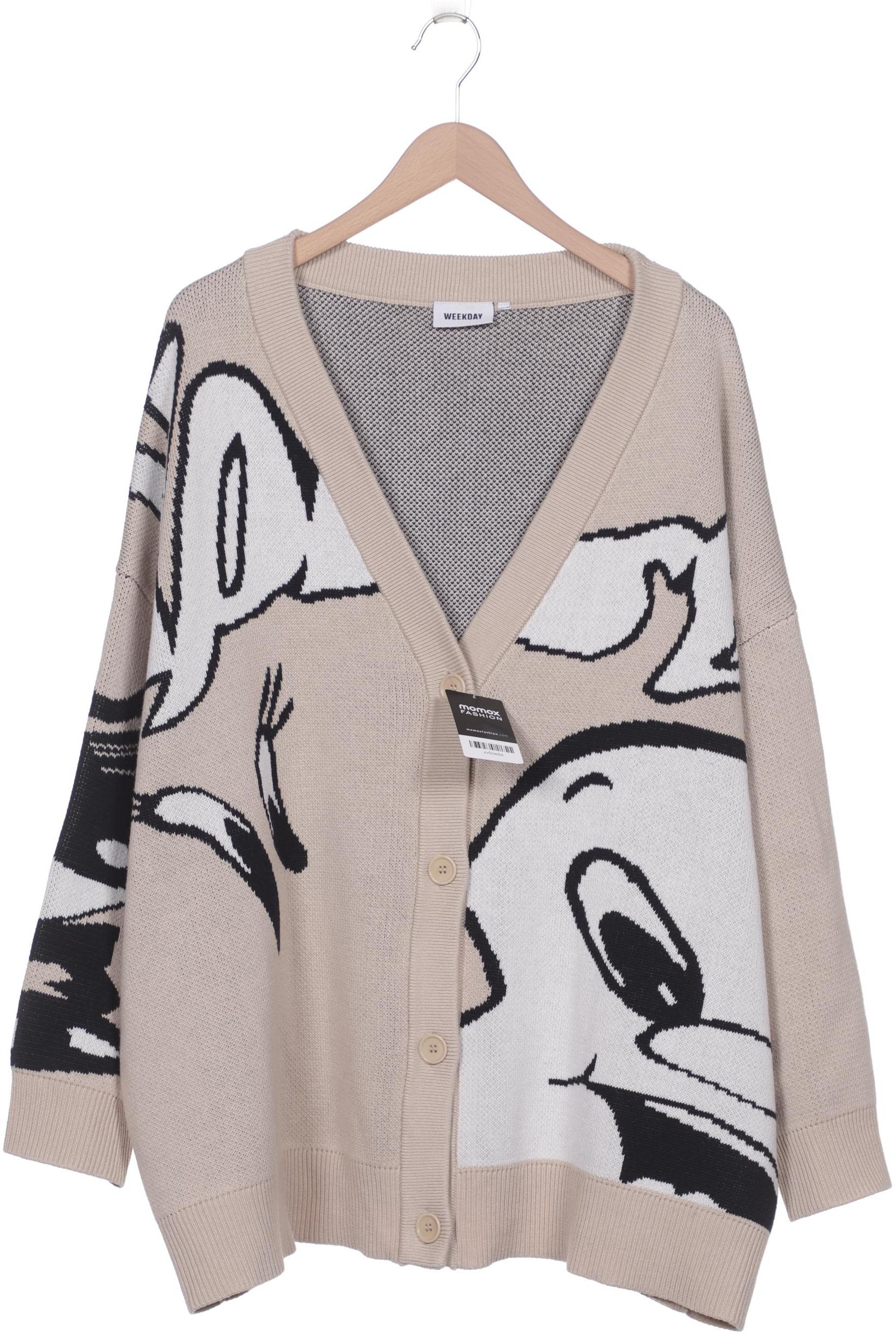 

Weekday Damen Strickjacke, beige, Gr. 56