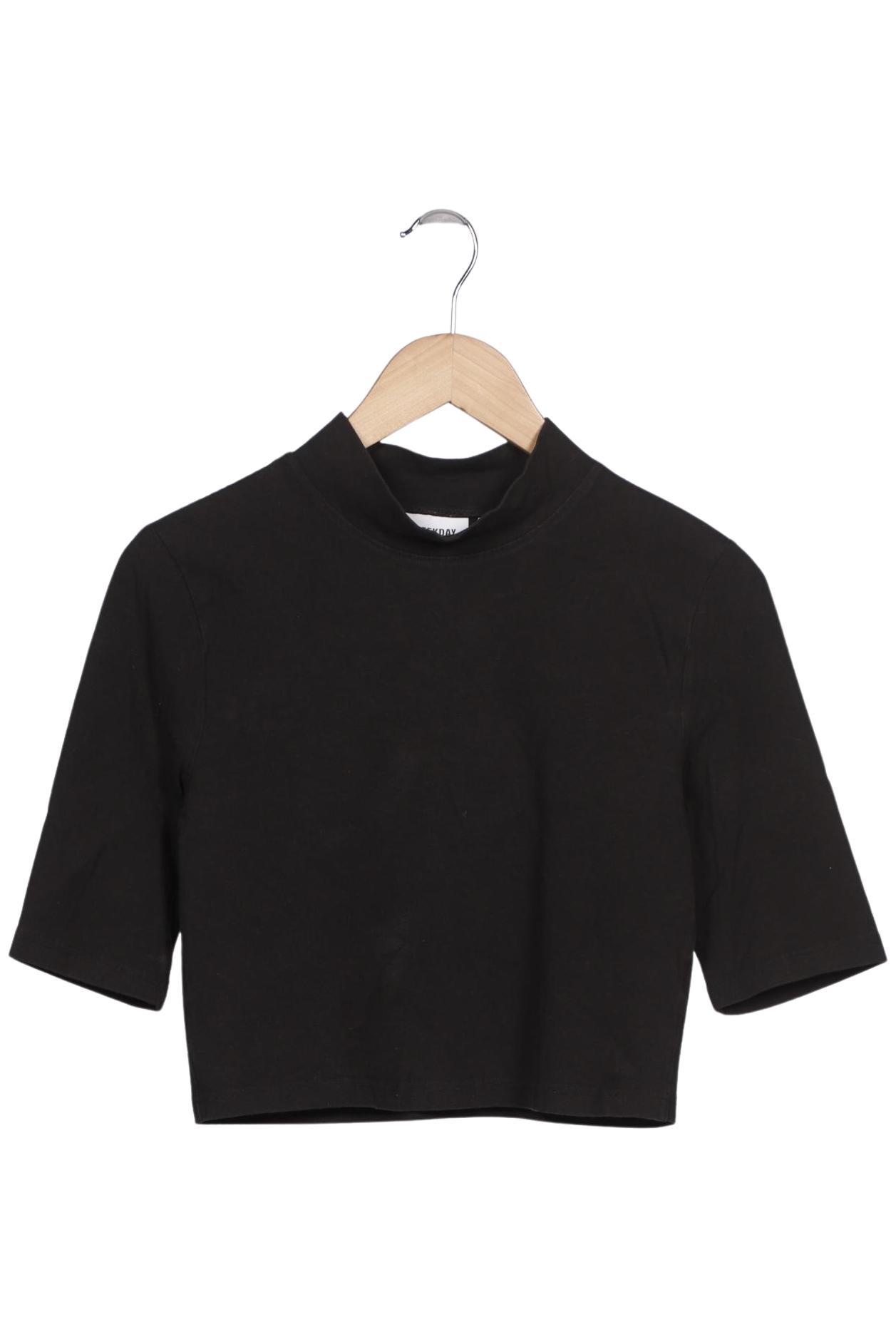 

Weekday Damen T-Shirt, schwarz, Gr. 38