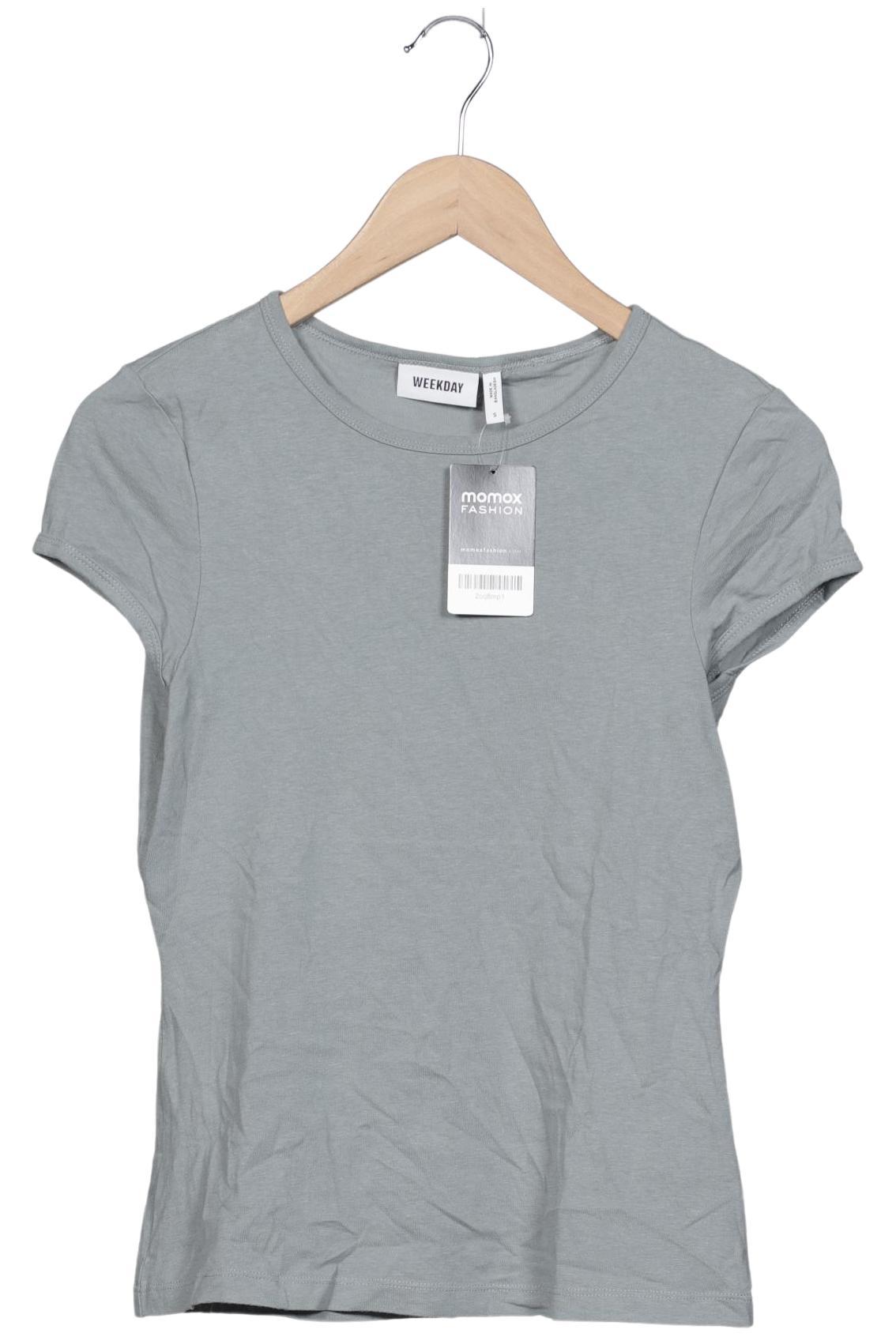 

Weekday Damen T-Shirt, türkis, Gr. 36