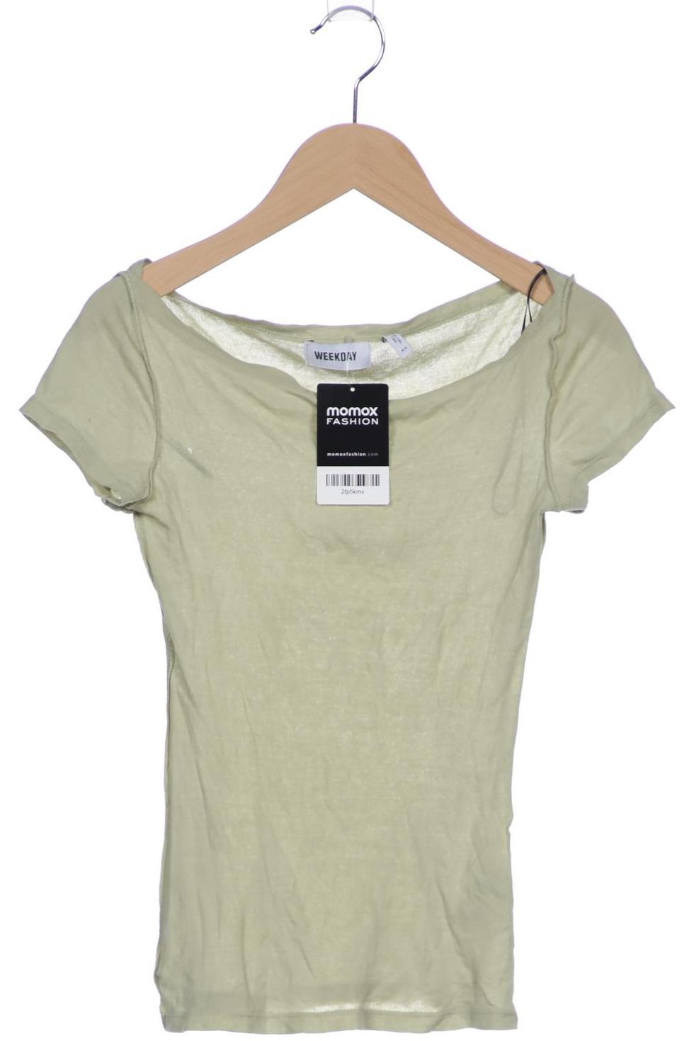 

Weekday Damen T-Shirt, hellgrün, Gr. 34