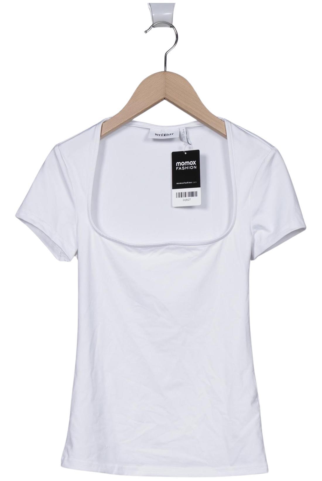 

Weekday Damen T-Shirt, weiß, Gr. 34