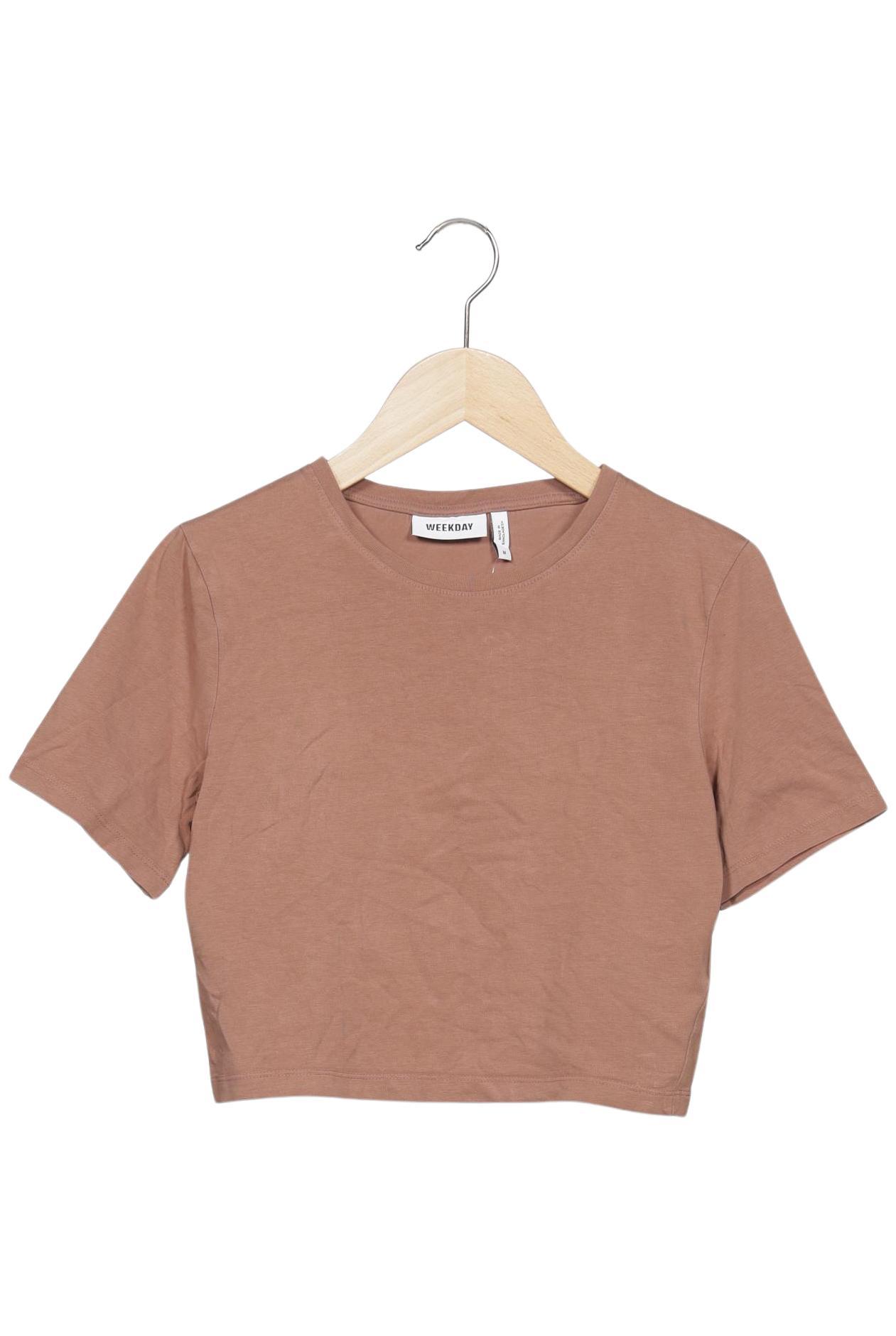 

Weekday Damen T-Shirt, braun, Gr. 38
