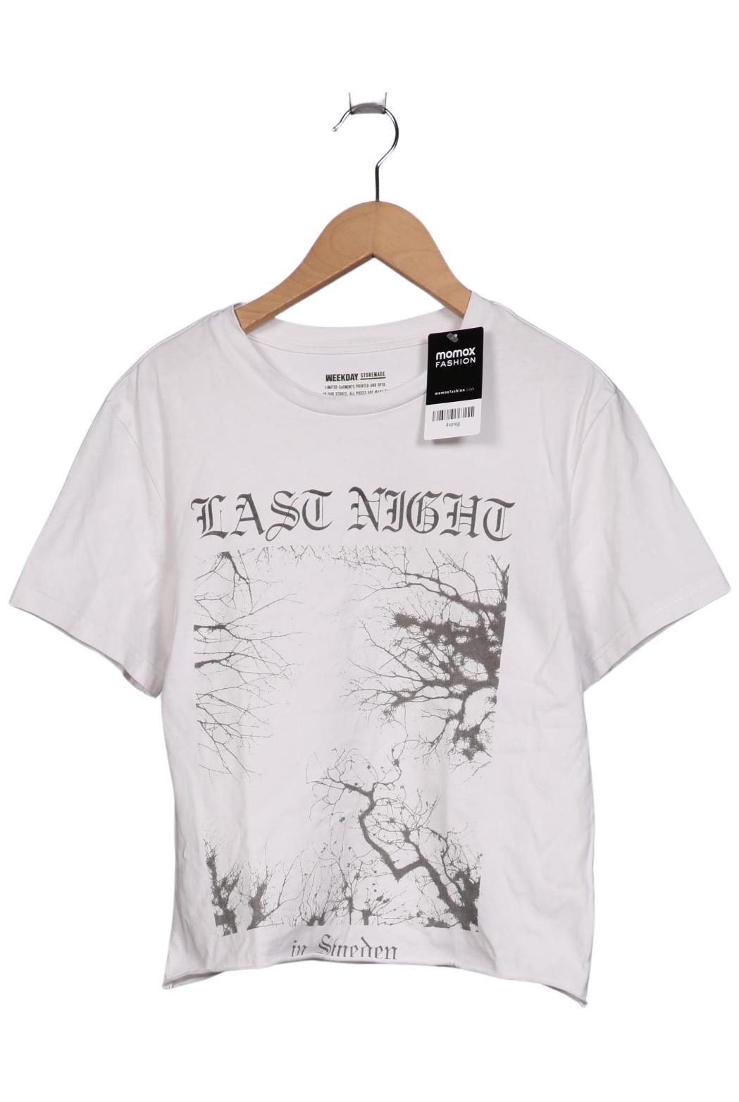 

Weekday Damen T-Shirt, weiß, Gr. 34