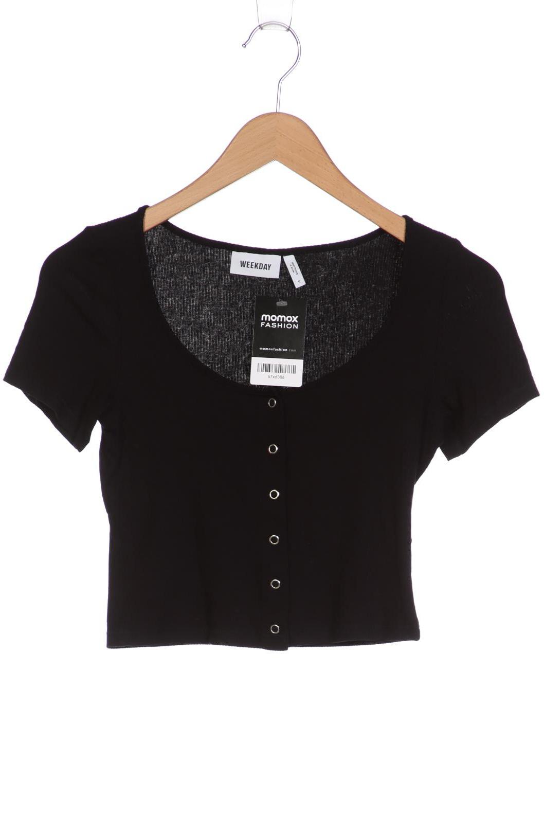 

Weekday Damen T-Shirt, schwarz
