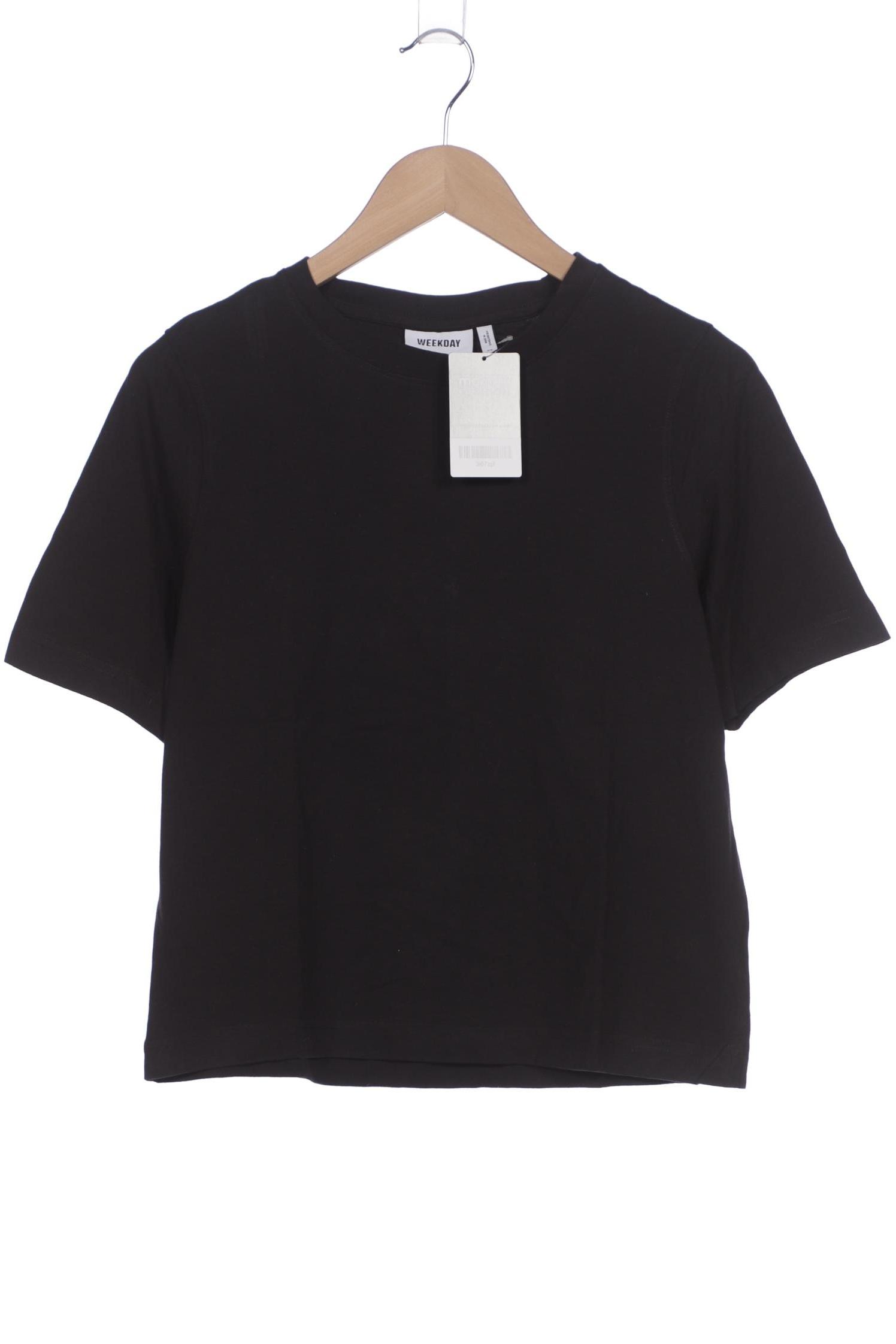 

Weekday Damen T-Shirt, schwarz, Gr. 34