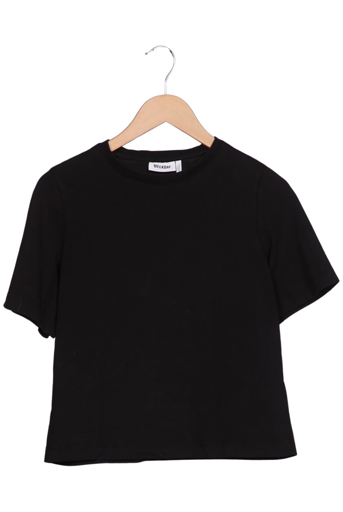 

Weekday Damen T-Shirt, schwarz, Gr. 34