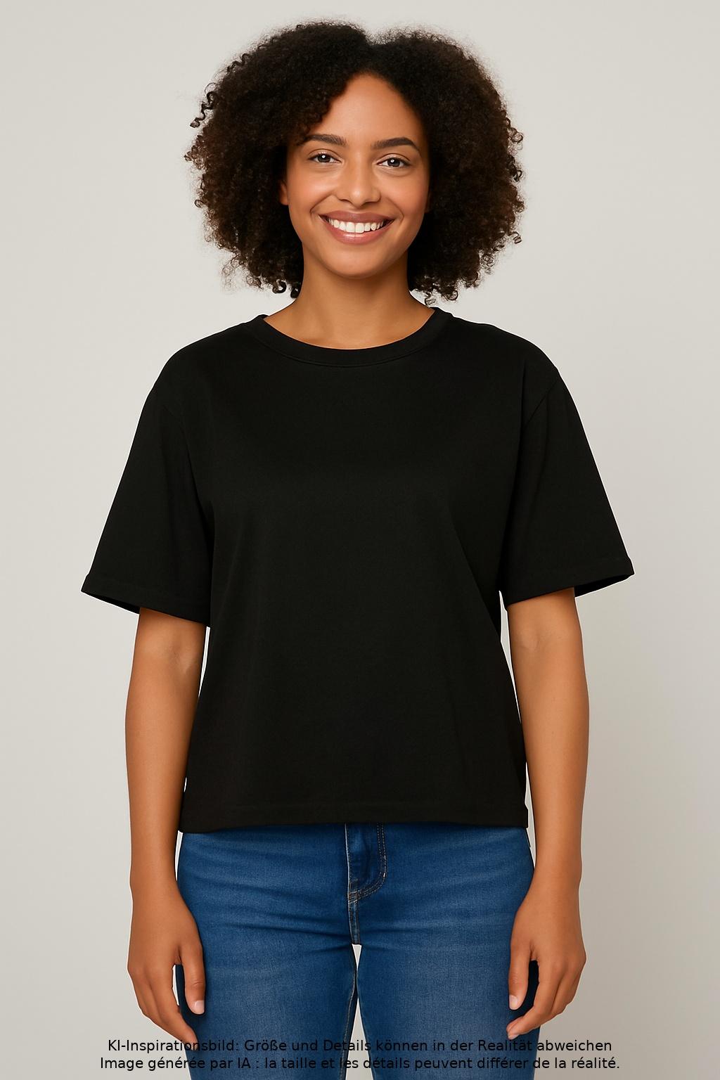 

Weekday Damen T-Shirt, schwarz, Gr. 38