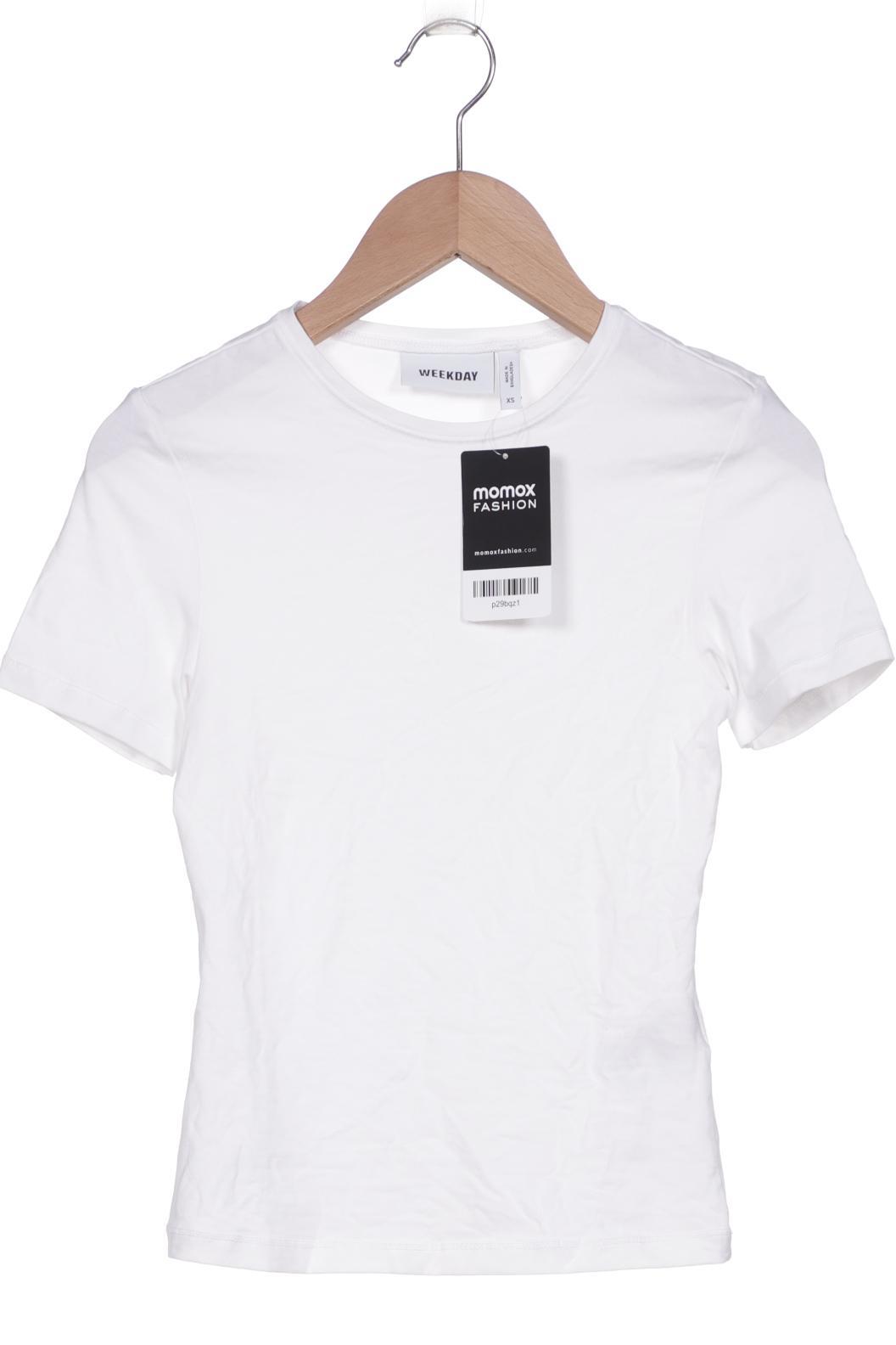 

Weekday Damen T-Shirt, weiß, Gr. 34