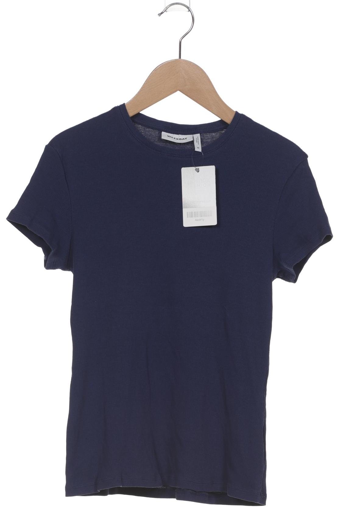 

Weekday Damen T-Shirt, blau, Gr. 38