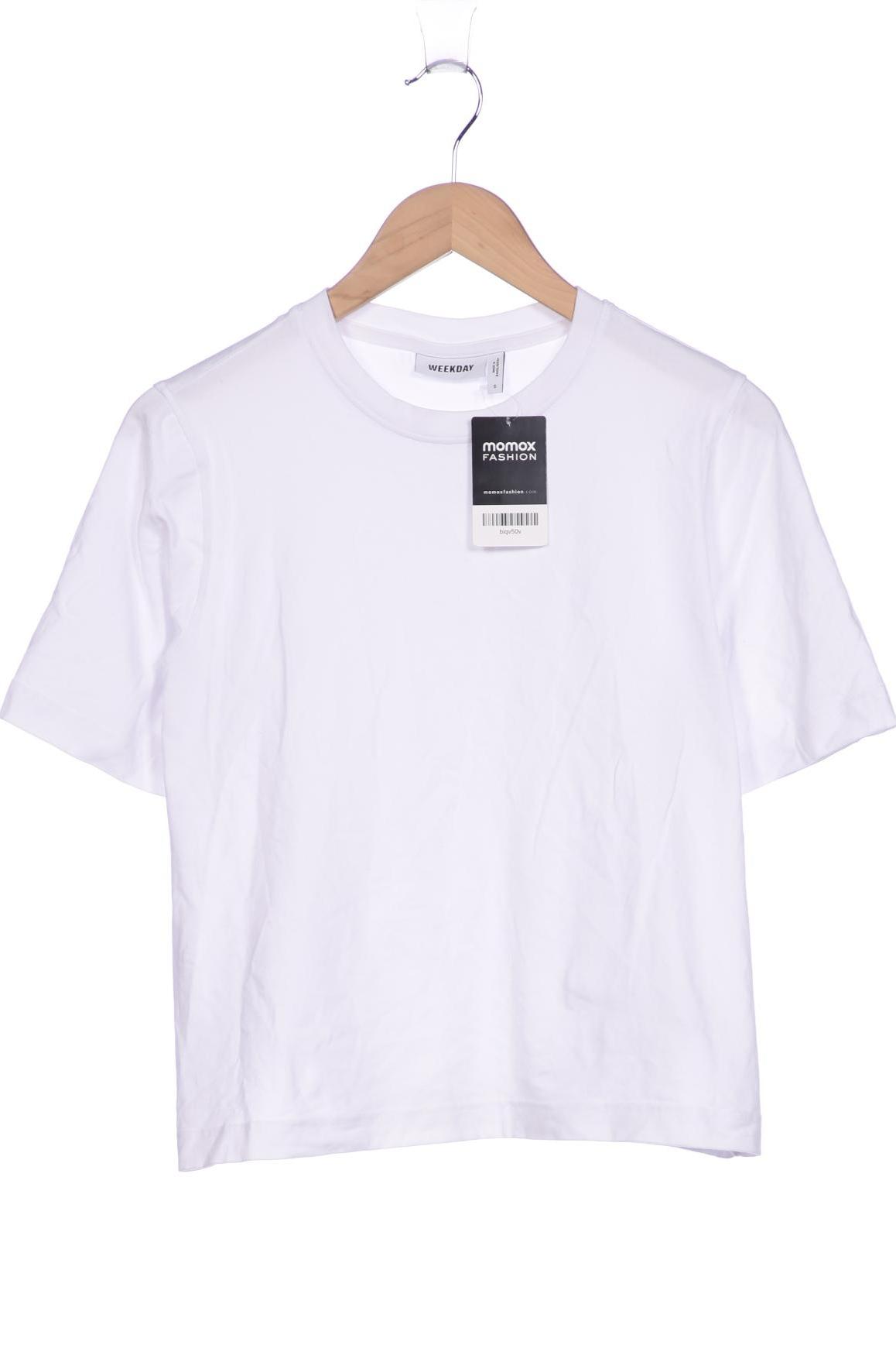 

Weekday Damen T-Shirt, weiß, Gr. 36