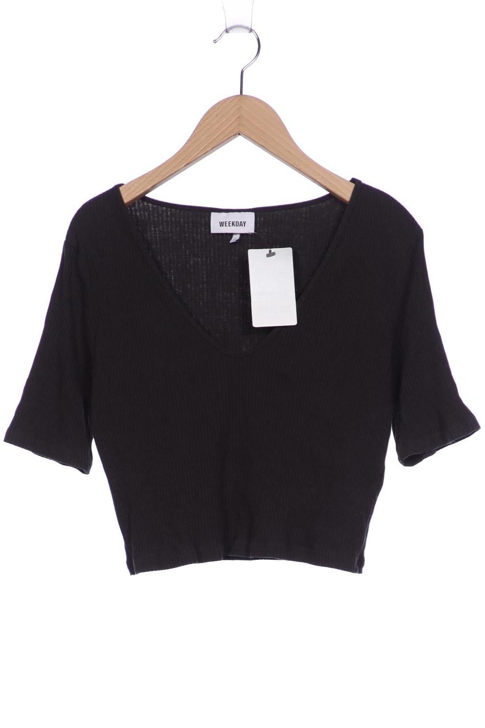 

Weekday Damen T-Shirt, schwarz, Gr. 42