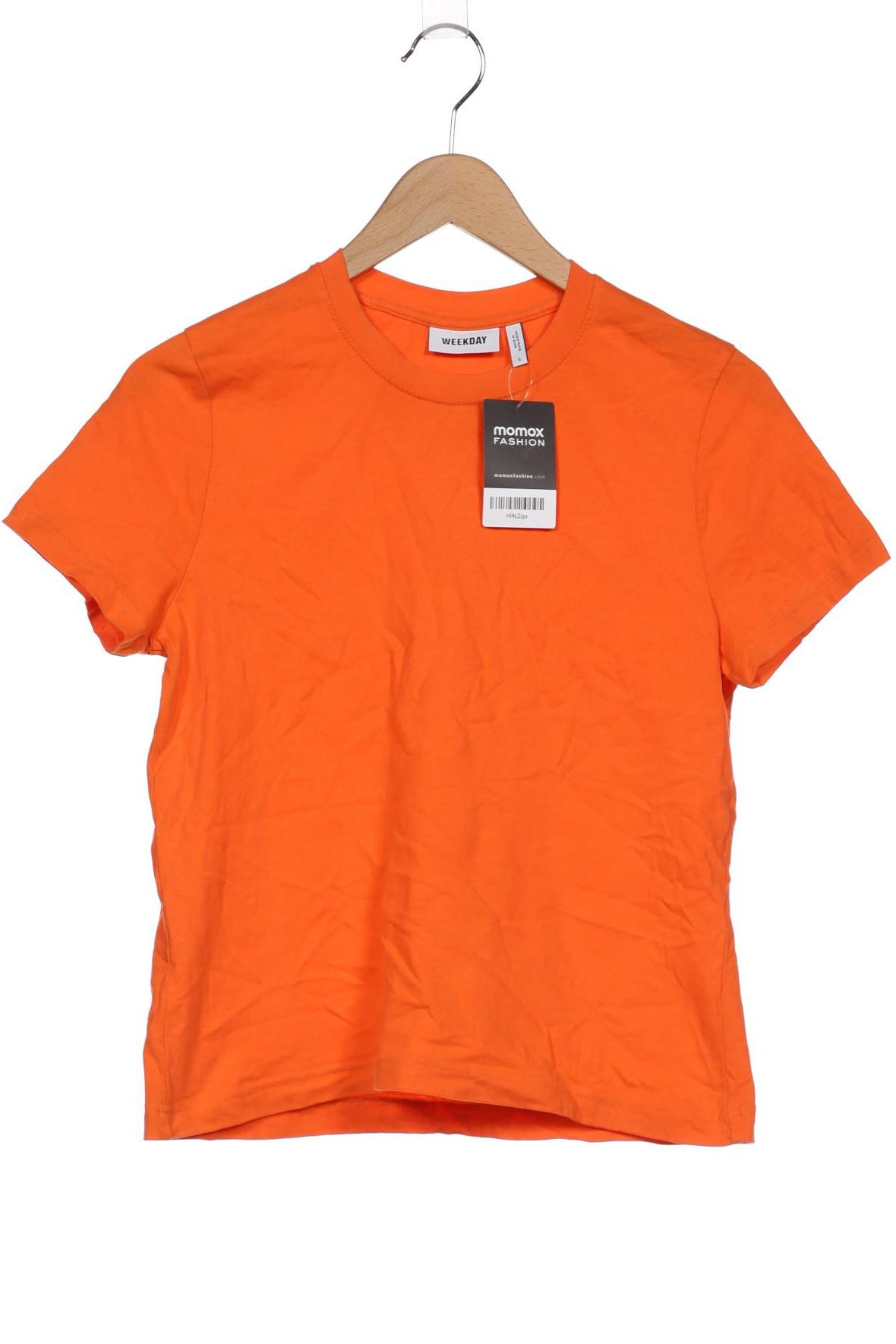 

Weekday Damen T-Shirt, orange, Gr. 36