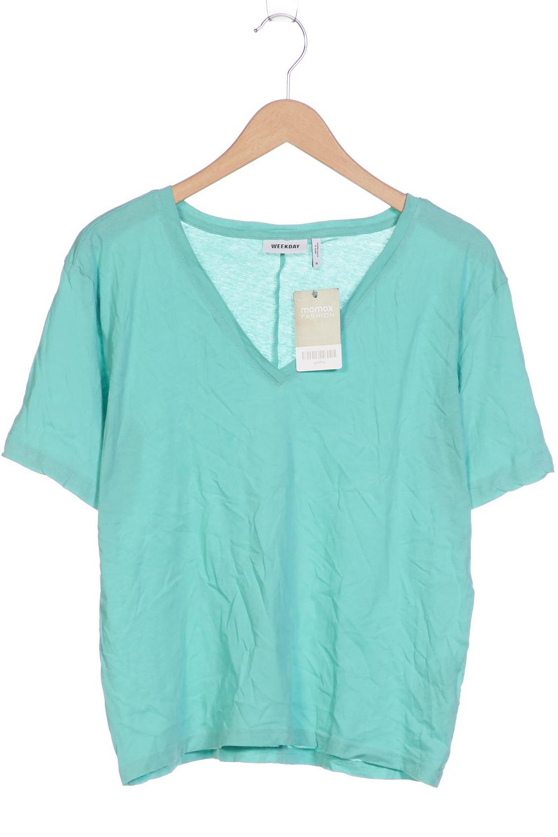 

Weekday Damen T-Shirt, türkis, Gr. 38