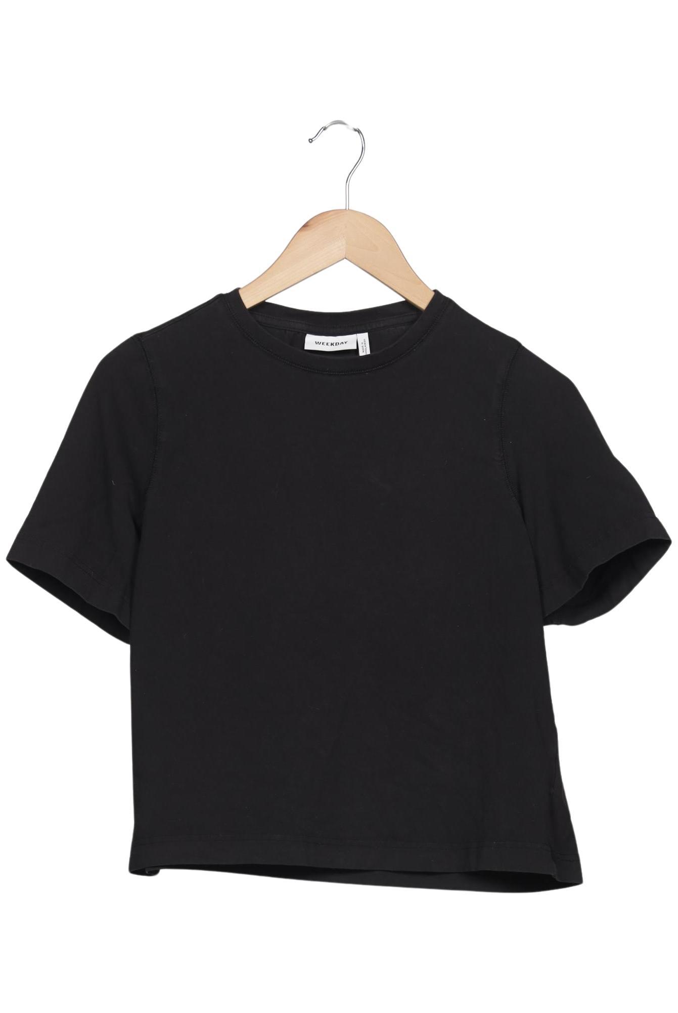 

Weekday Damen T-Shirt, schwarz, Gr. 34