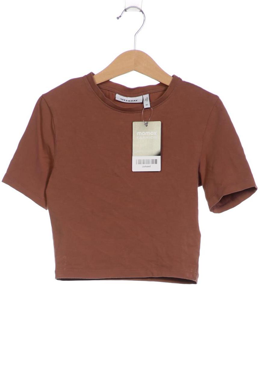 

Weekday Damen T-Shirt, braun, Gr. 34