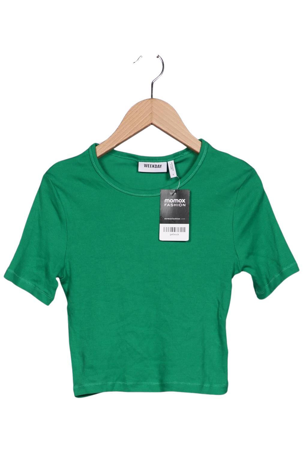 

Weekday Damen T-Shirt, grün, Gr. 36